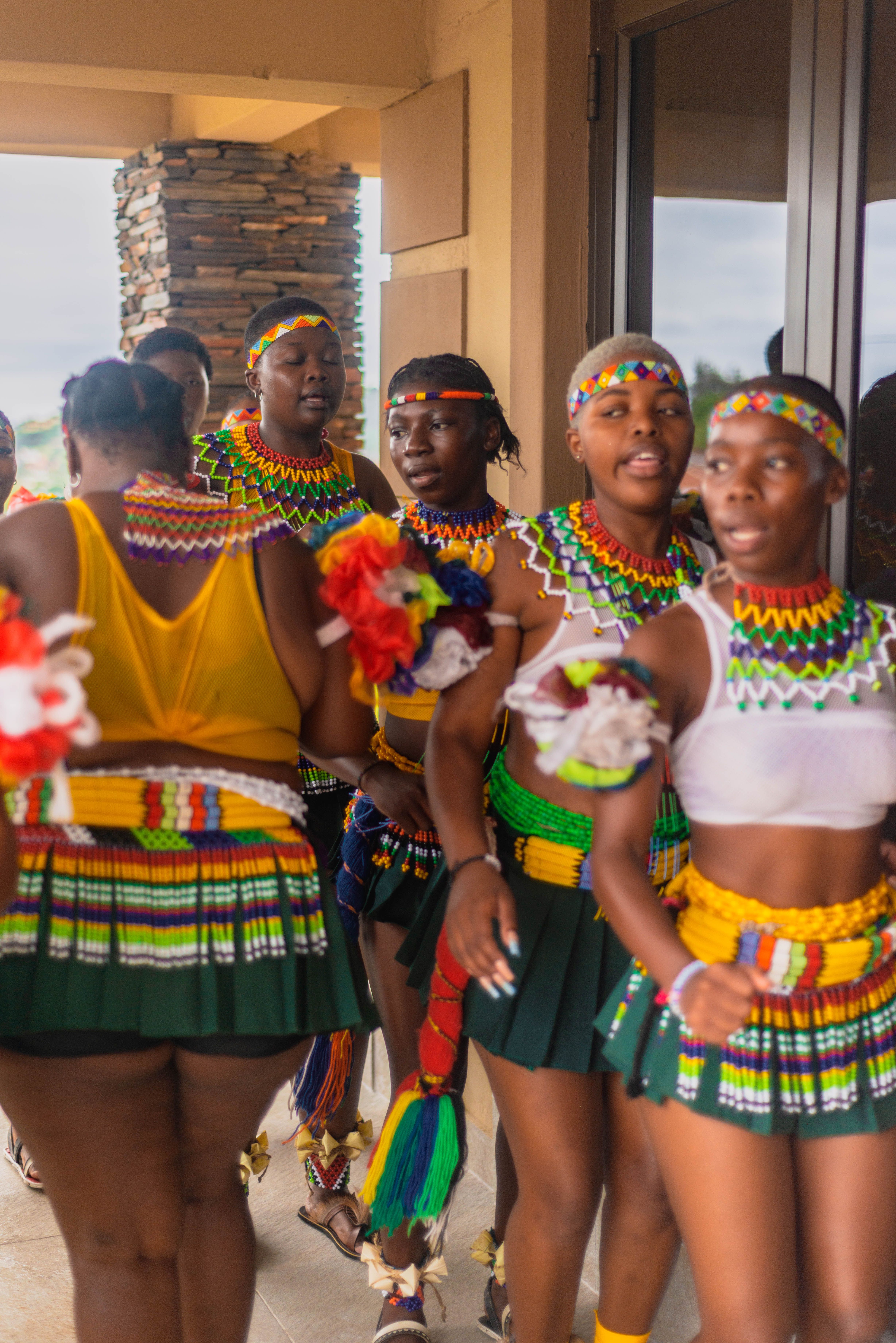zulu-women-in-traditional-dance-attire-free-stock-photo