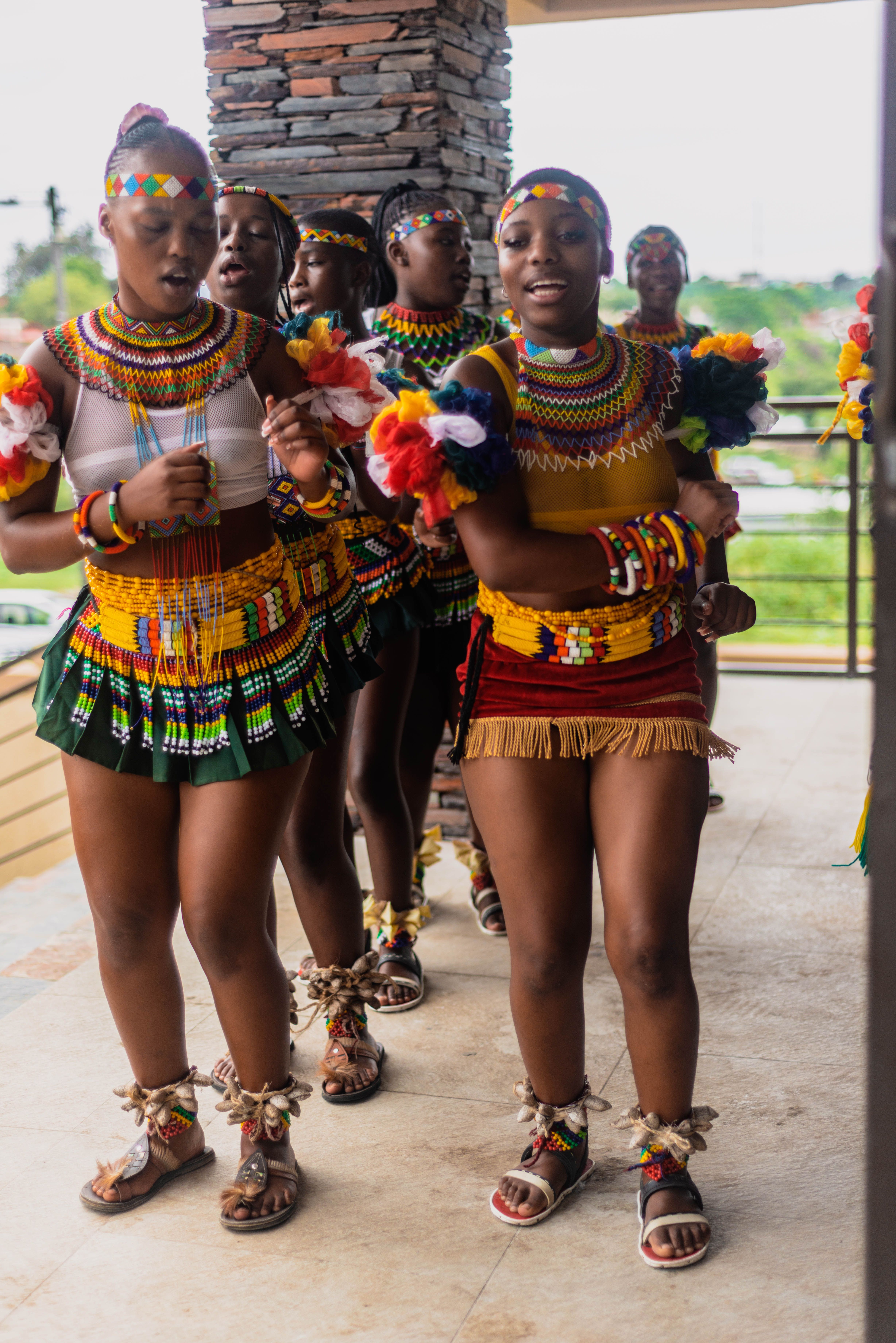 traditional-zulu-dance-performance-with-colorful-attire-free-stock-photo