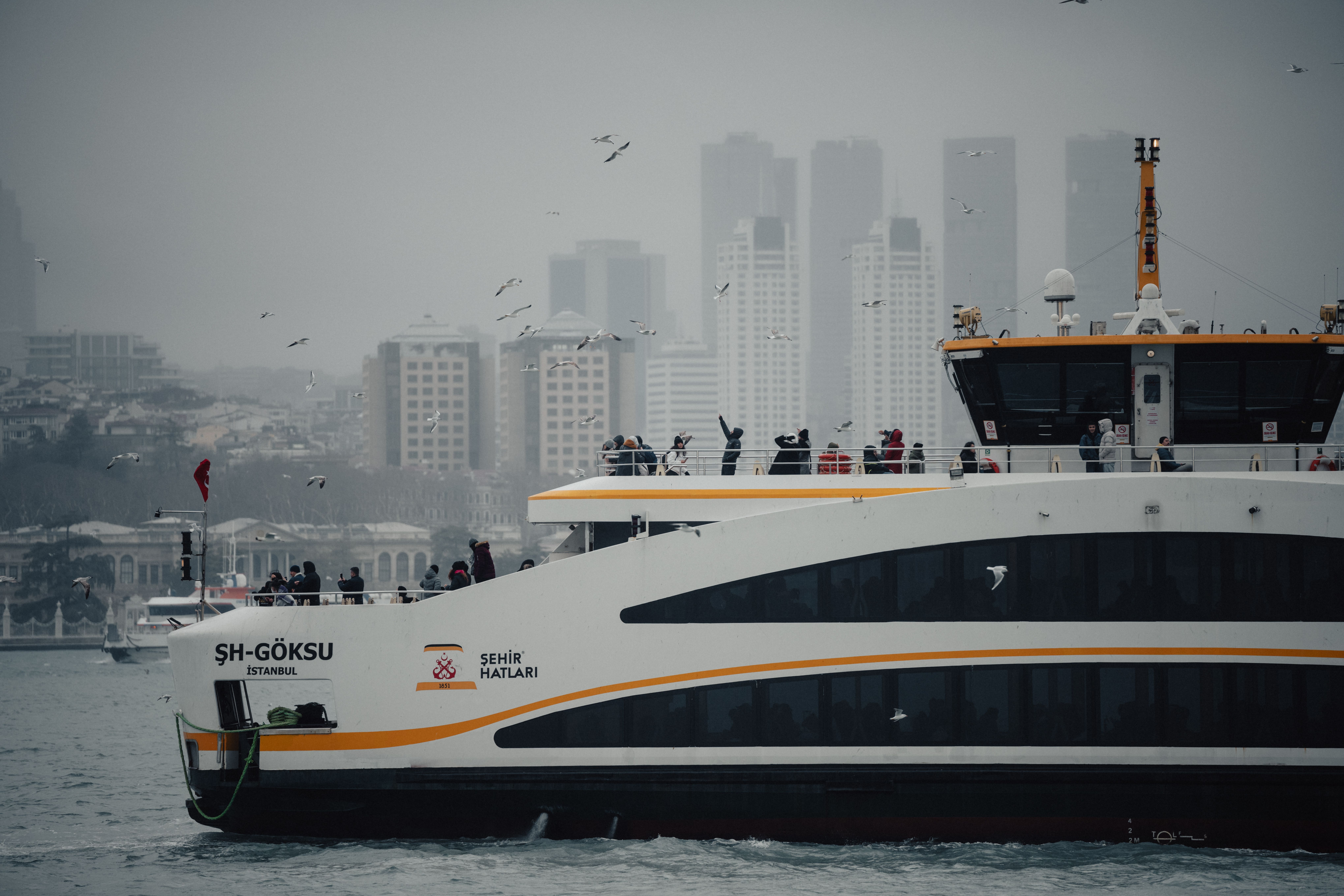 Scenic Ferry Journey Across Bosphorus in Istanbul · Free Stock Photo