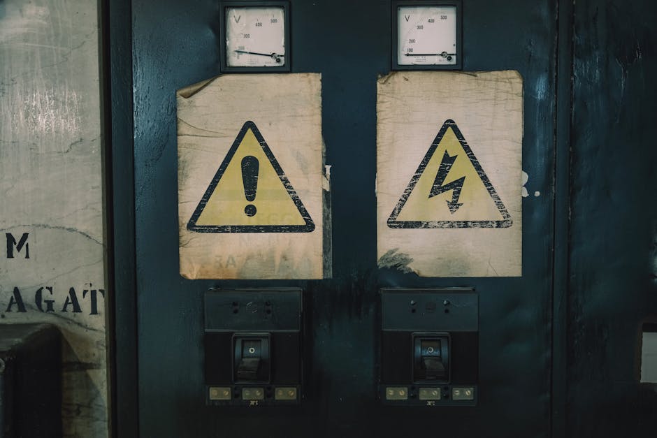 Danger: High Voltage sign on an electrical panel - Electrical troubleshooting experts Danger: High Voltage sign on an electrical panel - Electrical troubleshooting experts