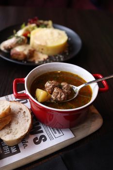 Potato With Meat Soup