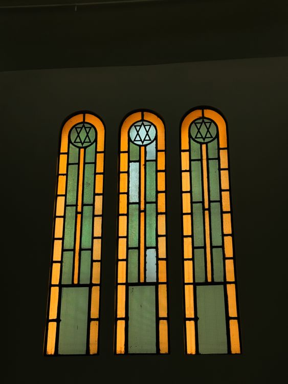 David Windows Stained Glass Windows with Star of David · Free Stock Photo