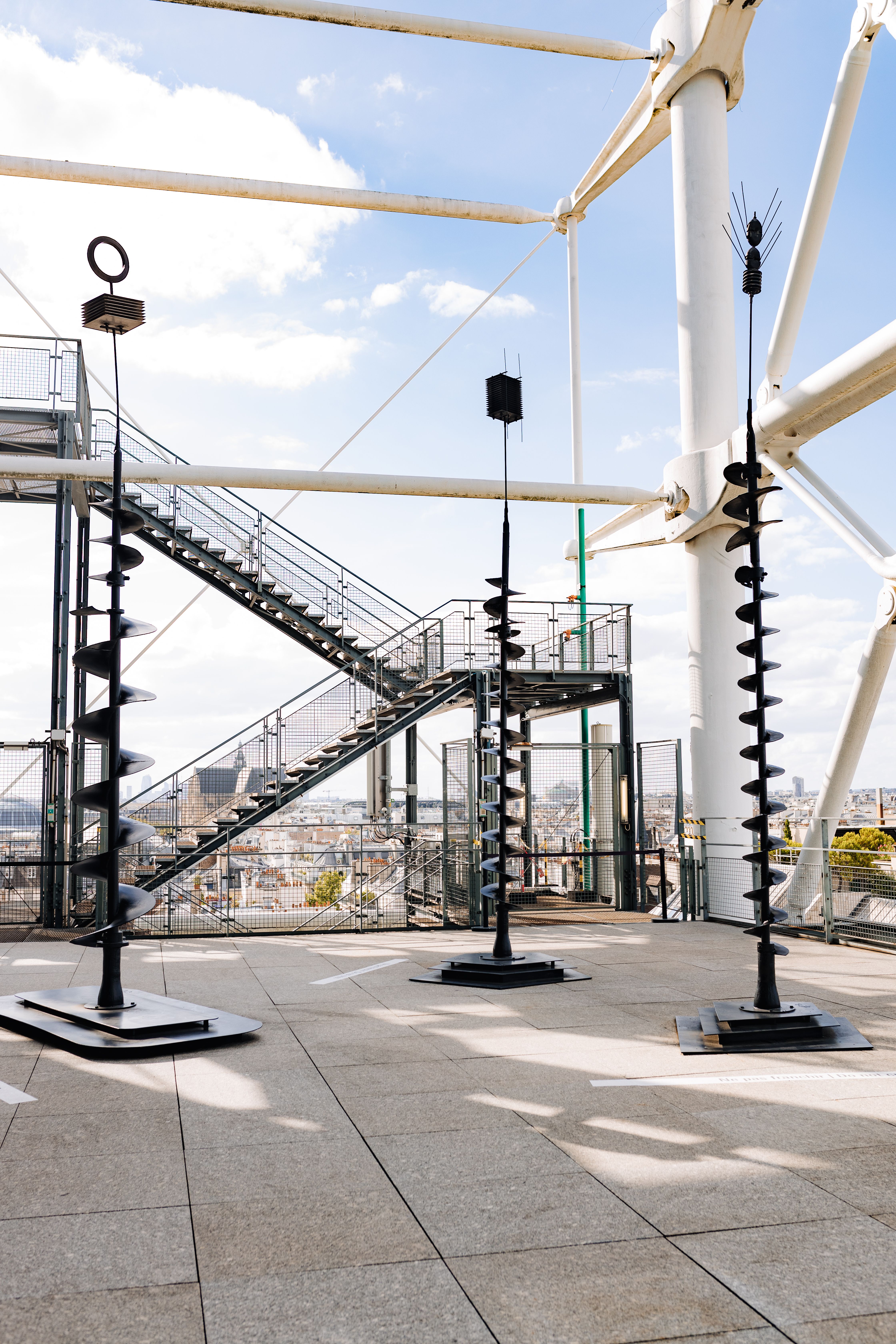 Modern Structure at Pompidou Centre Rooftop · Free Stock Photo