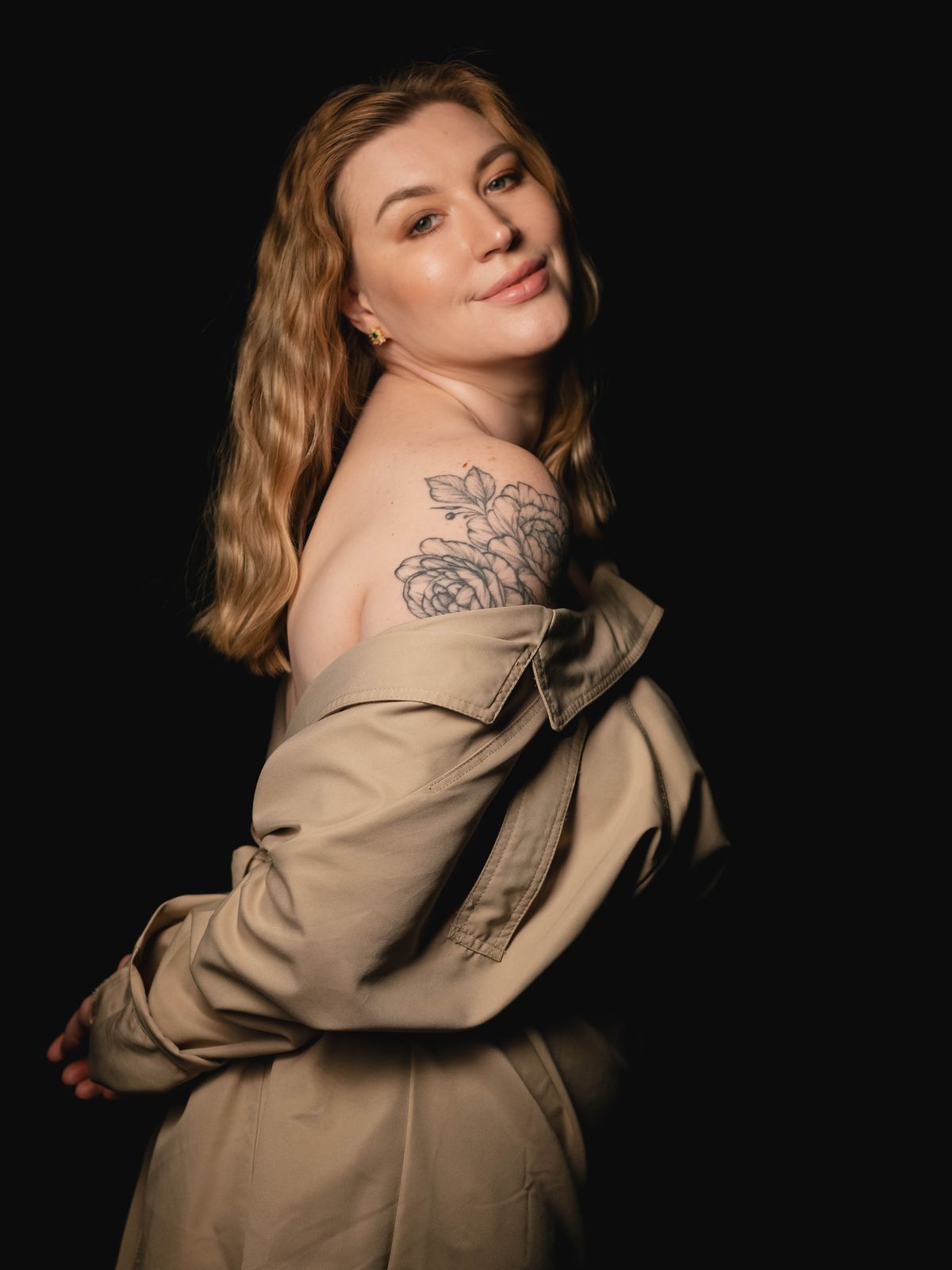 Tattooed woman portrait