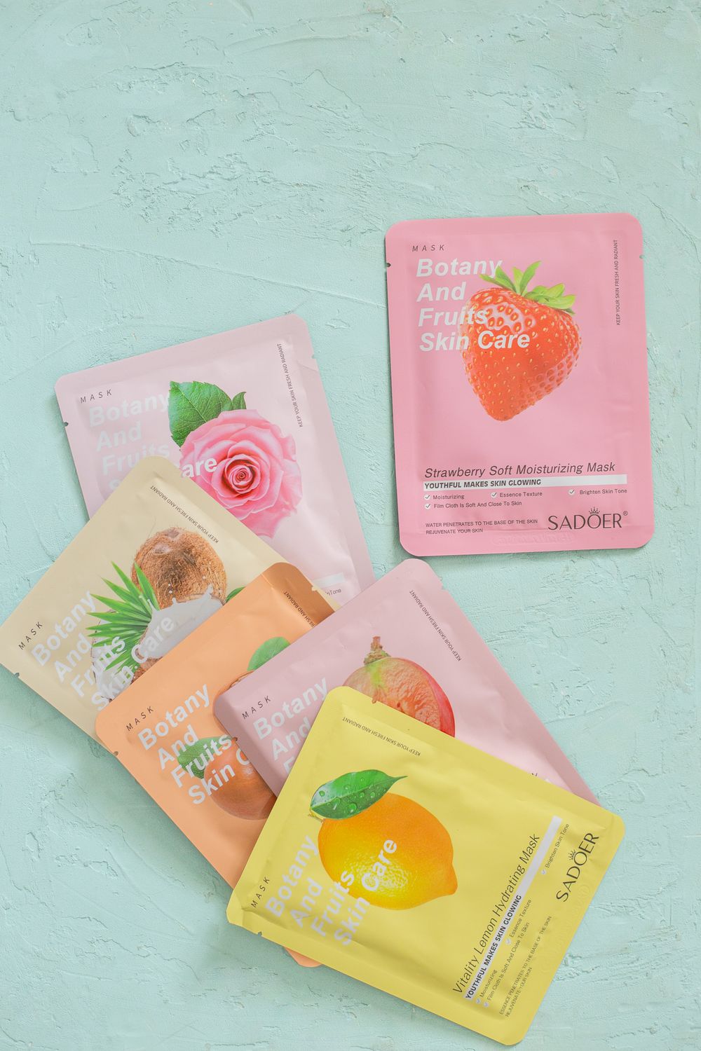Colorful Botanical Face Masks for Skincare · Free Stock Photo
