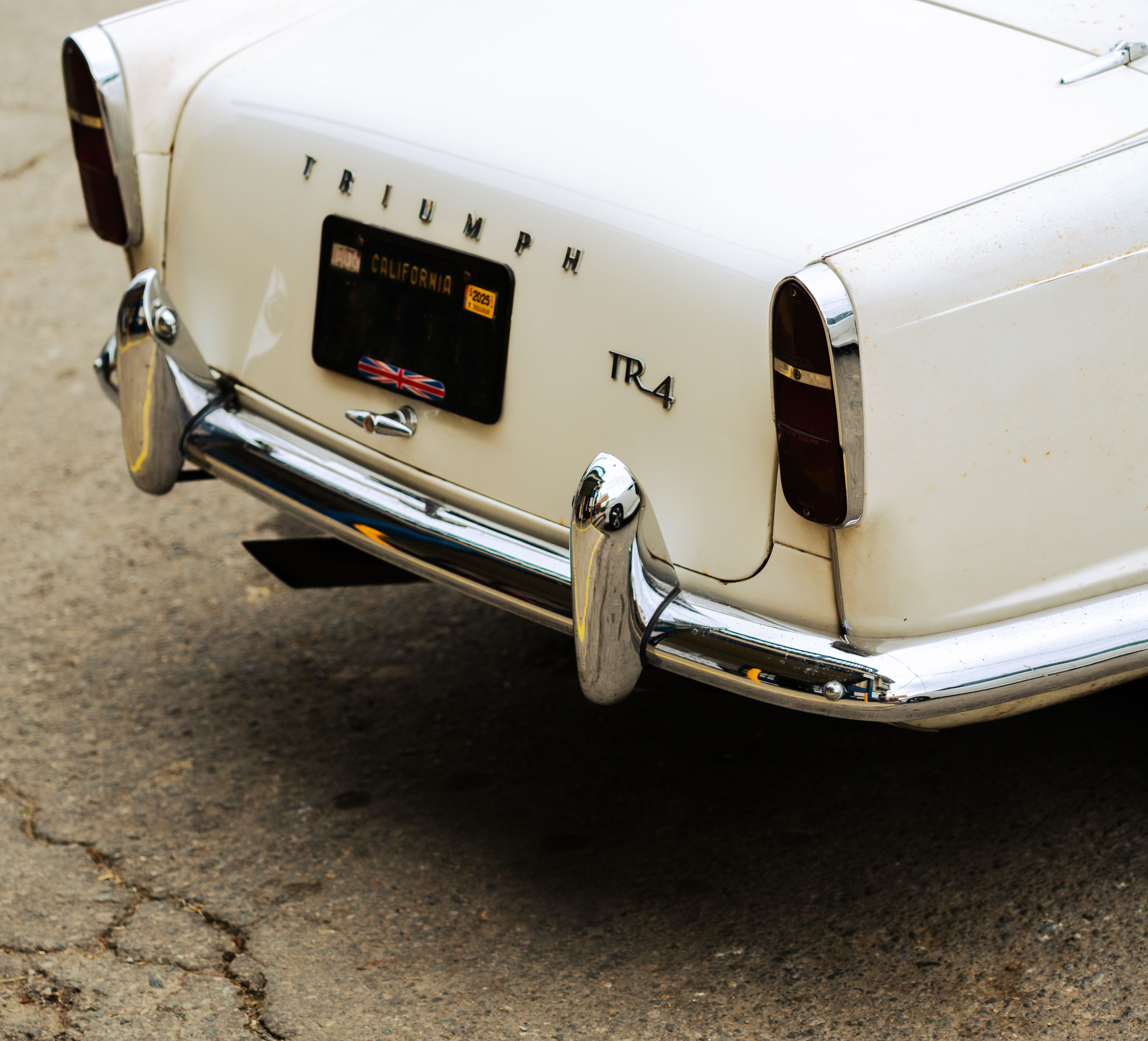 Classic Triumph TR4 Car Rear View · Free Stock Photo