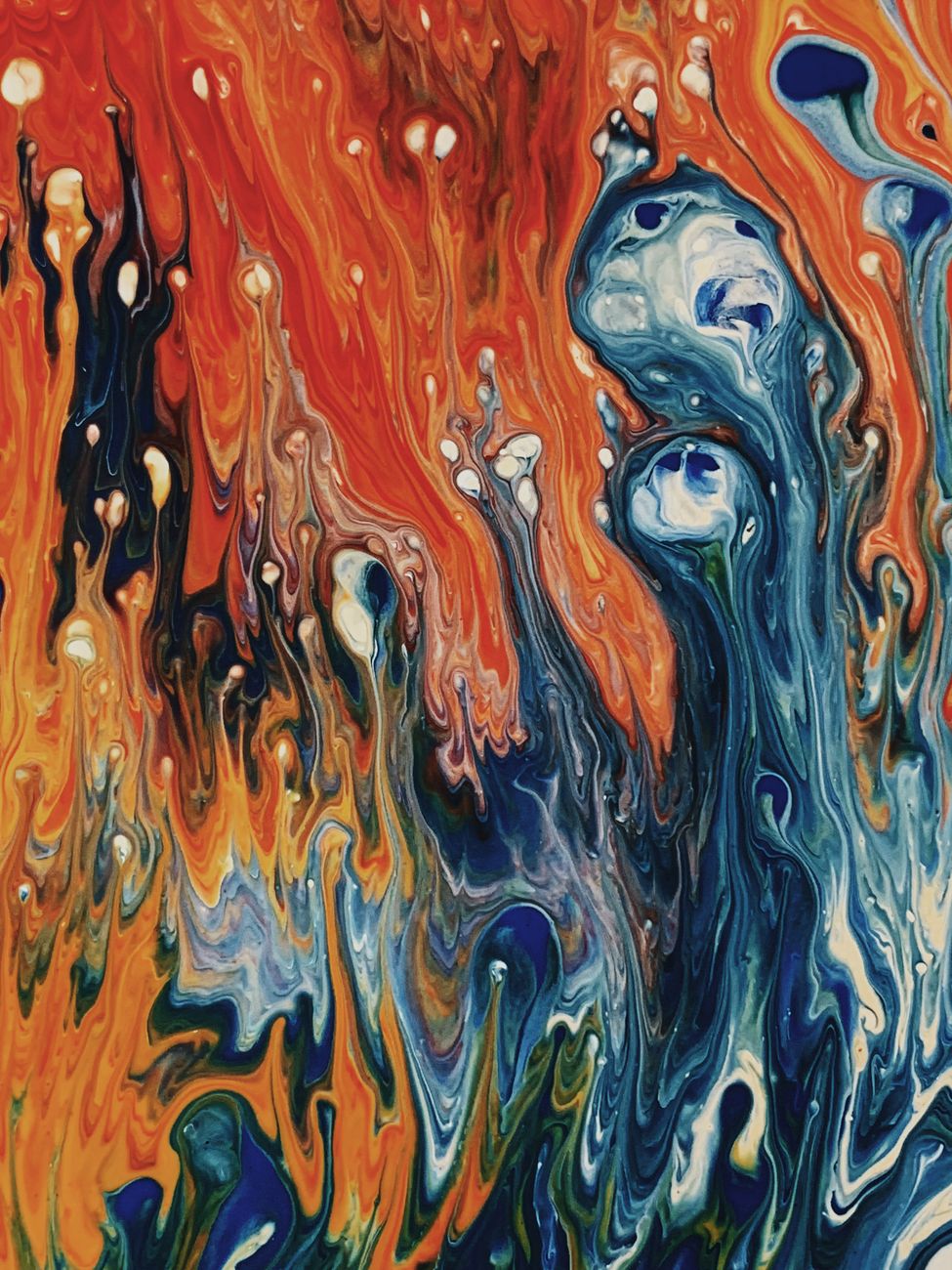 Cuadro Abstracto Naranja Y Azul · Fotos de stock gratuitas