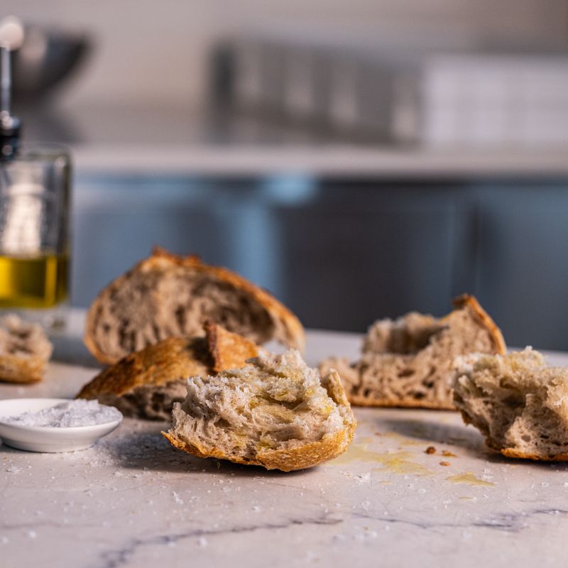 Sourdough Greek Olive Oil and Thyme Rustic Slipper Loaf
