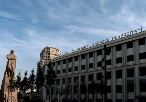 Free University in Baku, Azerbaijan Stock Photo
