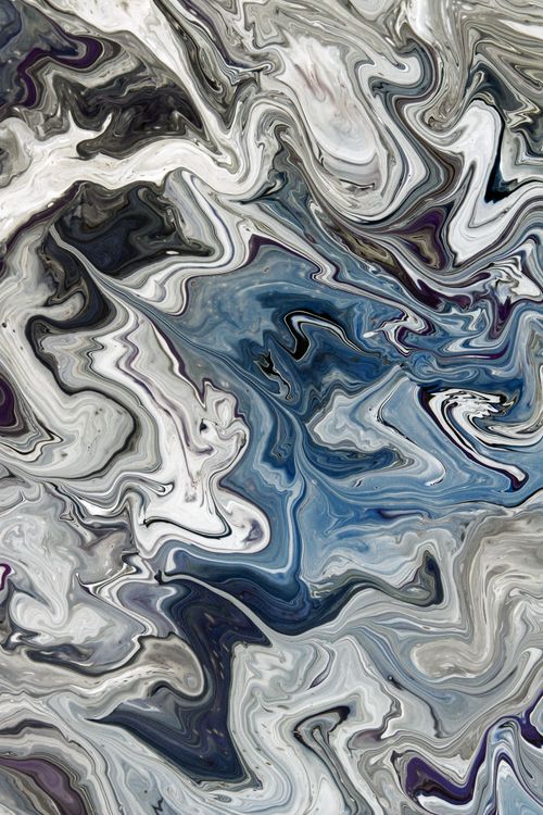Free Abstract marble swirl with blue, grey, and white tones captured in Guaratuba, Brazil. Stock Photo