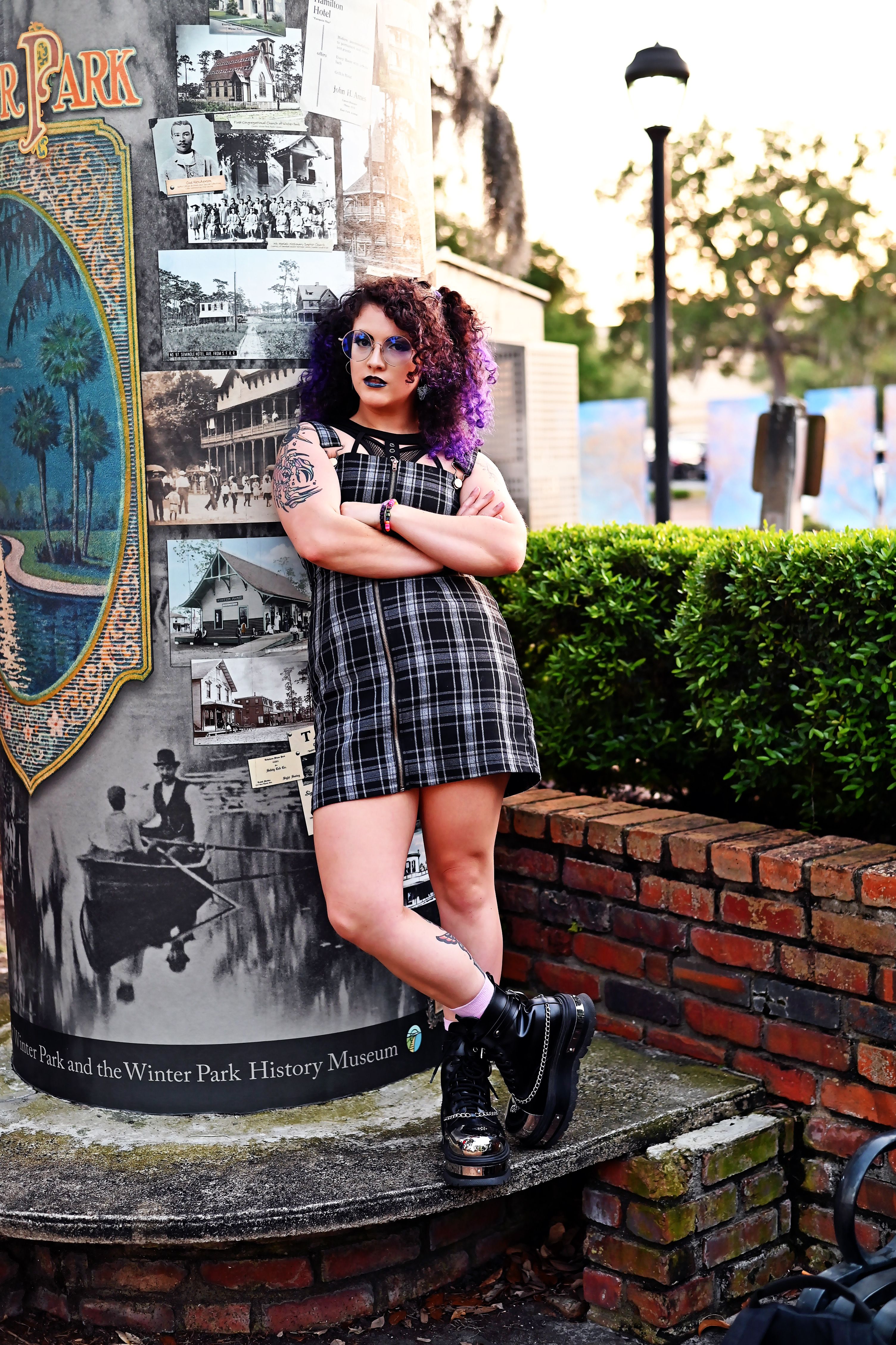 Alternative Fashion Portrait at Urban Park Setting · Free Stock Photo