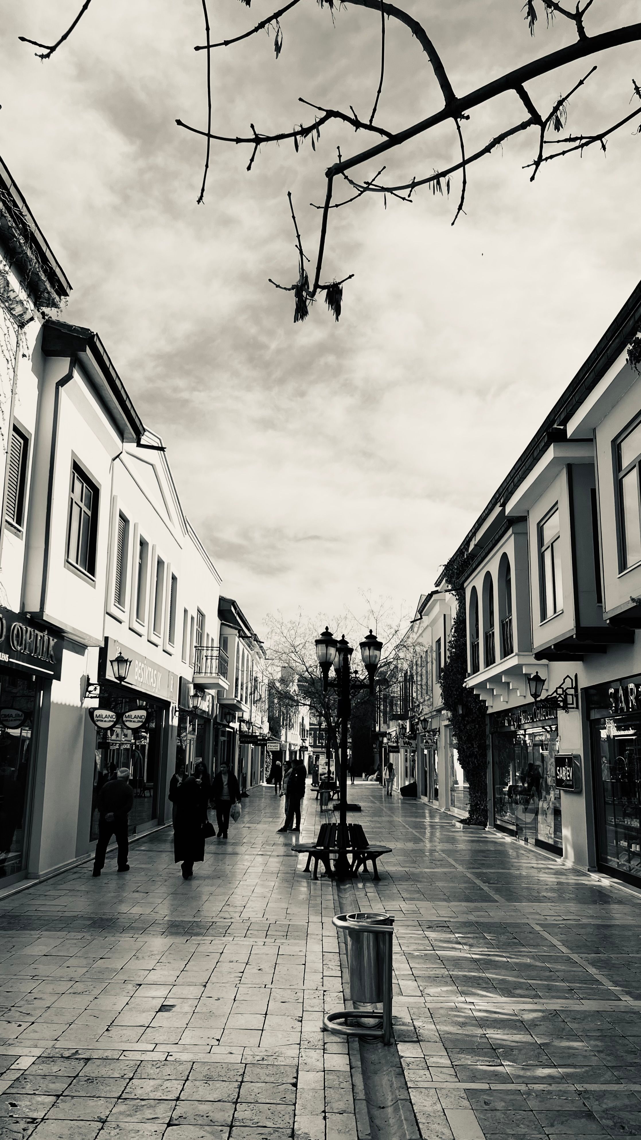 Black and White Street Scene in Afyonkarahisar · Free Stock Photo