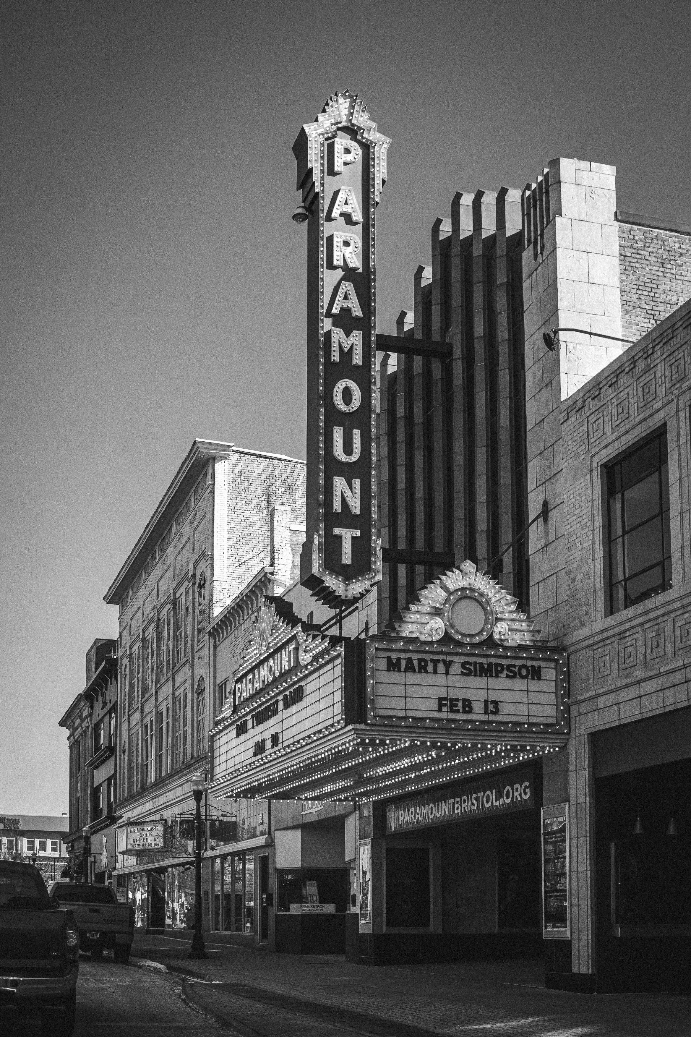 Kostnadsfria Paramount Theatre I Bristol, Tennessee Stock foto