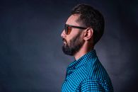 Man Wearing Checkered Shirt