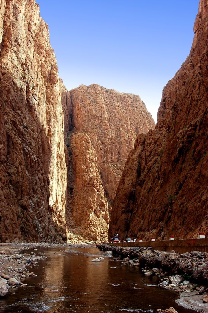 Todra Gorge canyon walls in the High Atlas Mountains, Morocco