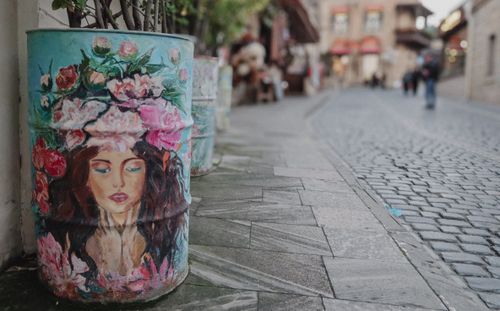 Free Public art in old city Baku Stock Photo