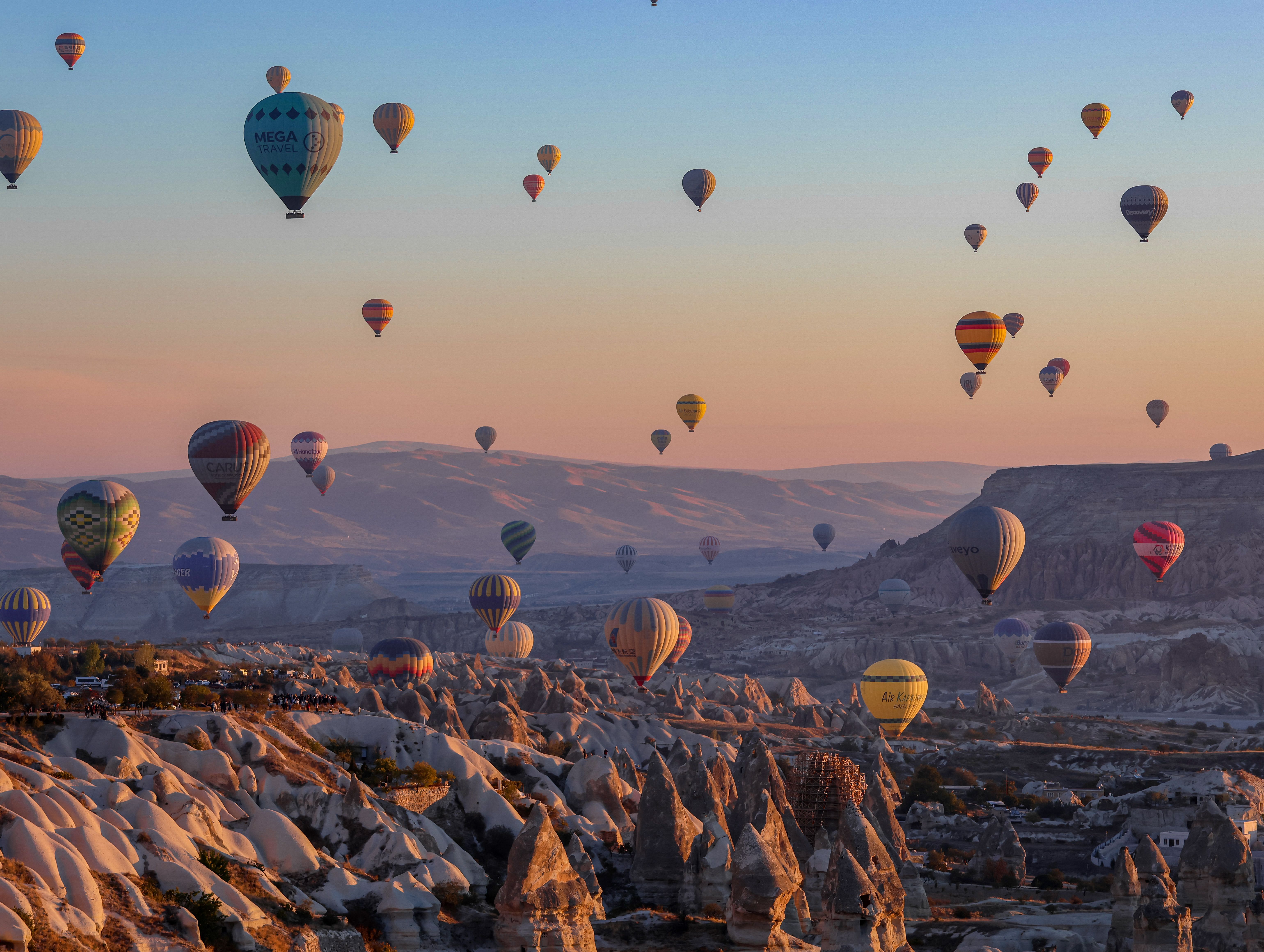 Hot Air Balloons over Cappadocia at Sunrise · Free Stock Photo
