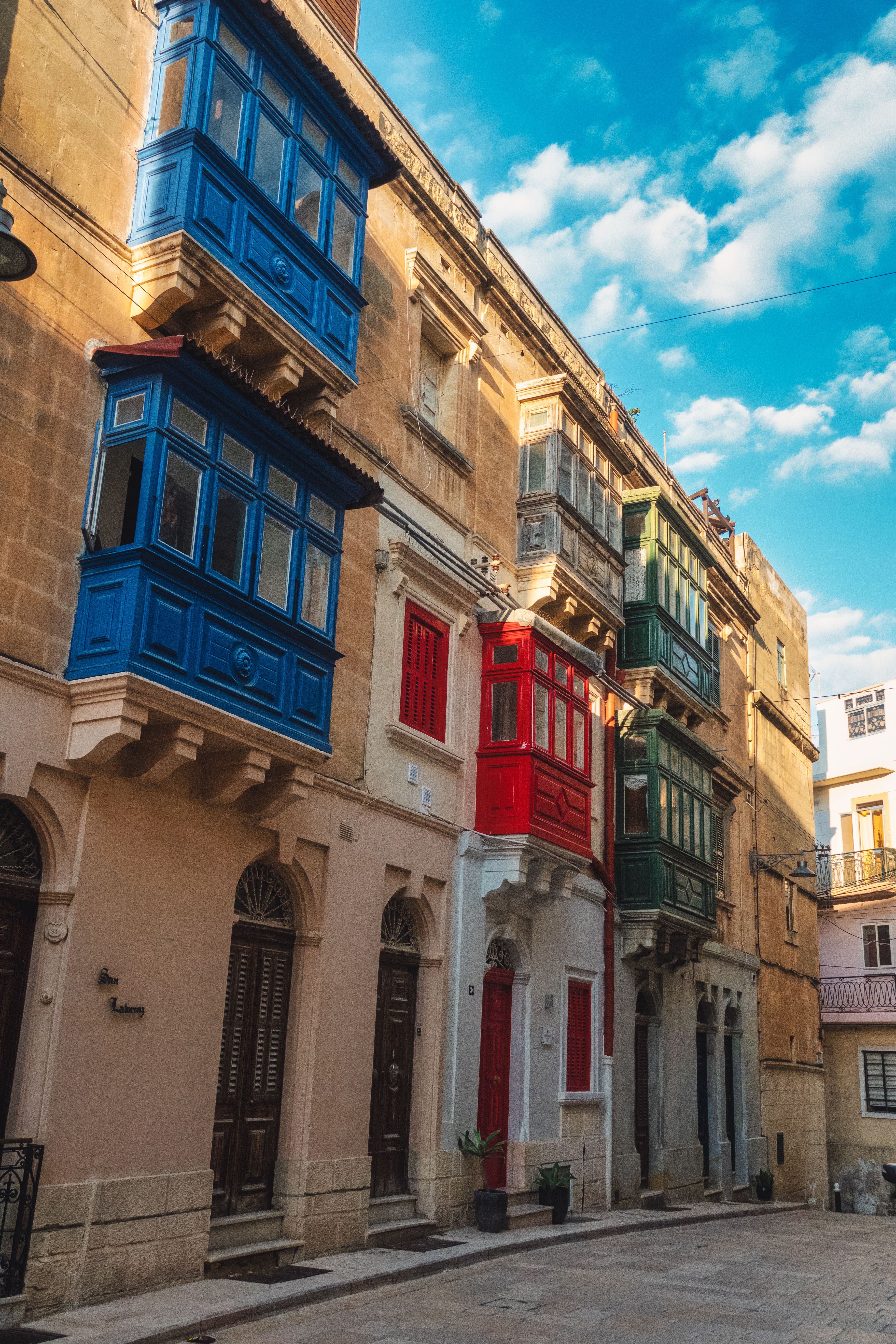 Colorful Balconies on Traditional Maltese Street · Free Stock Photo