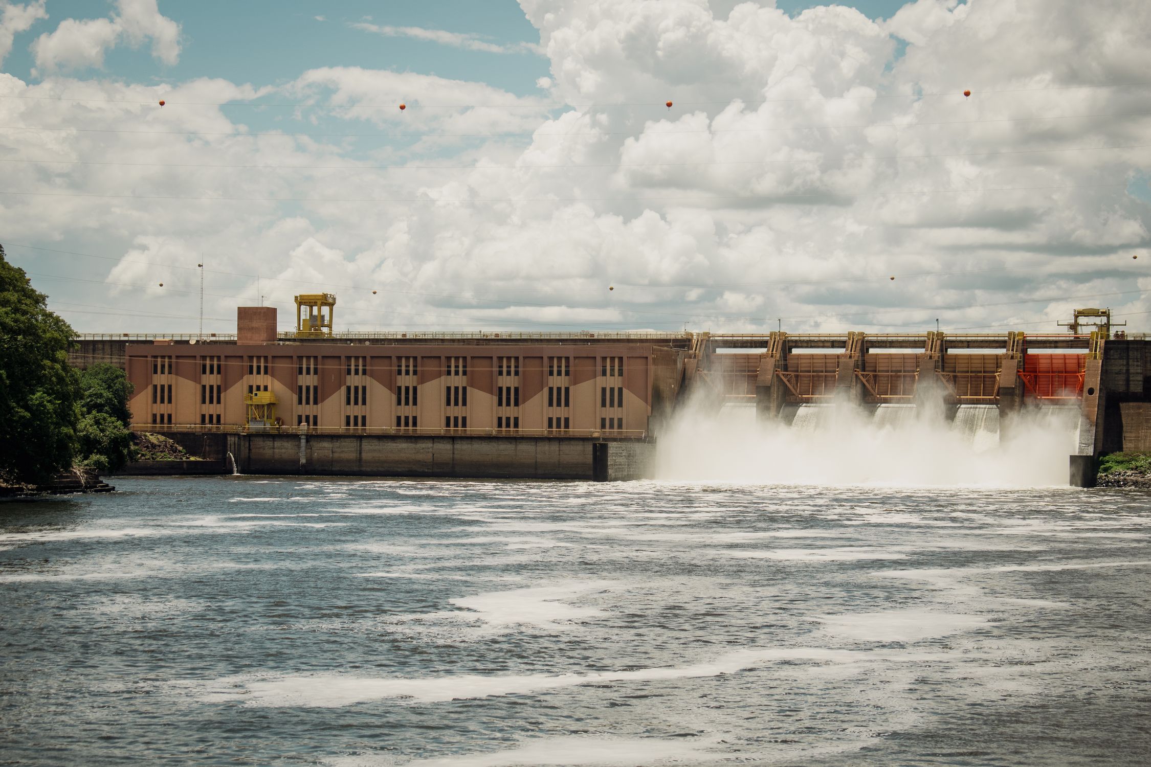 Damn Overflow Industrial Dam Overflow Under Cloudy Sky · Free Stock Photo