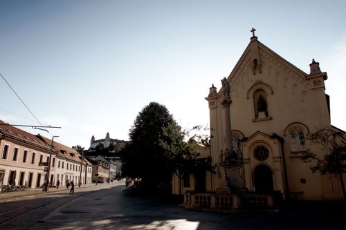 Free church in Bratislava Stock Photo