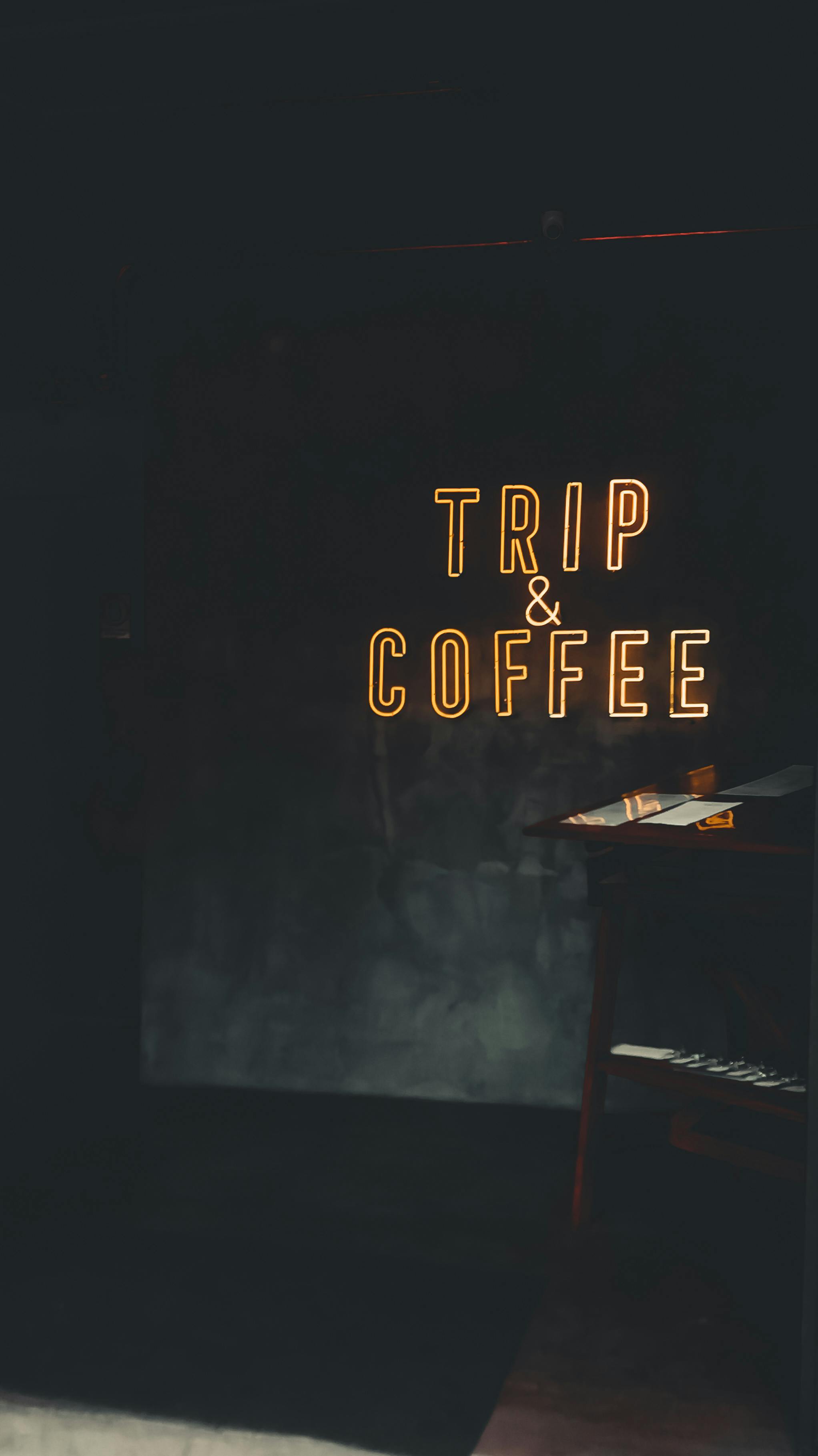 trip coffee sign
