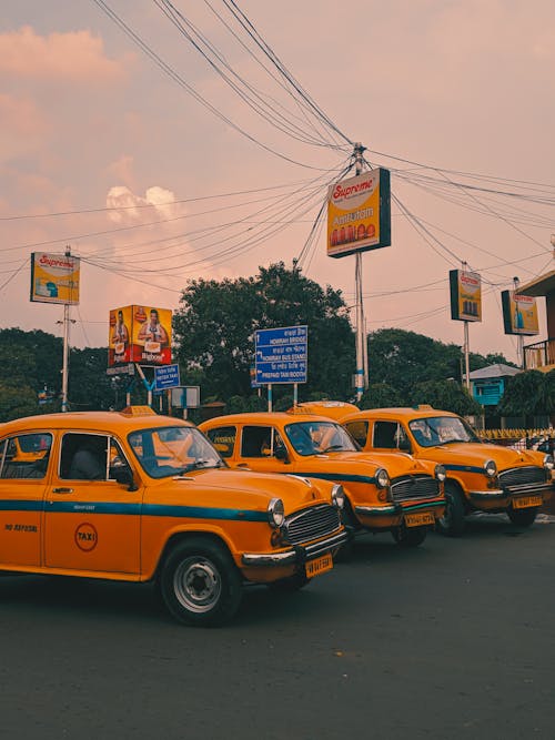 Parked Taxi Cabs