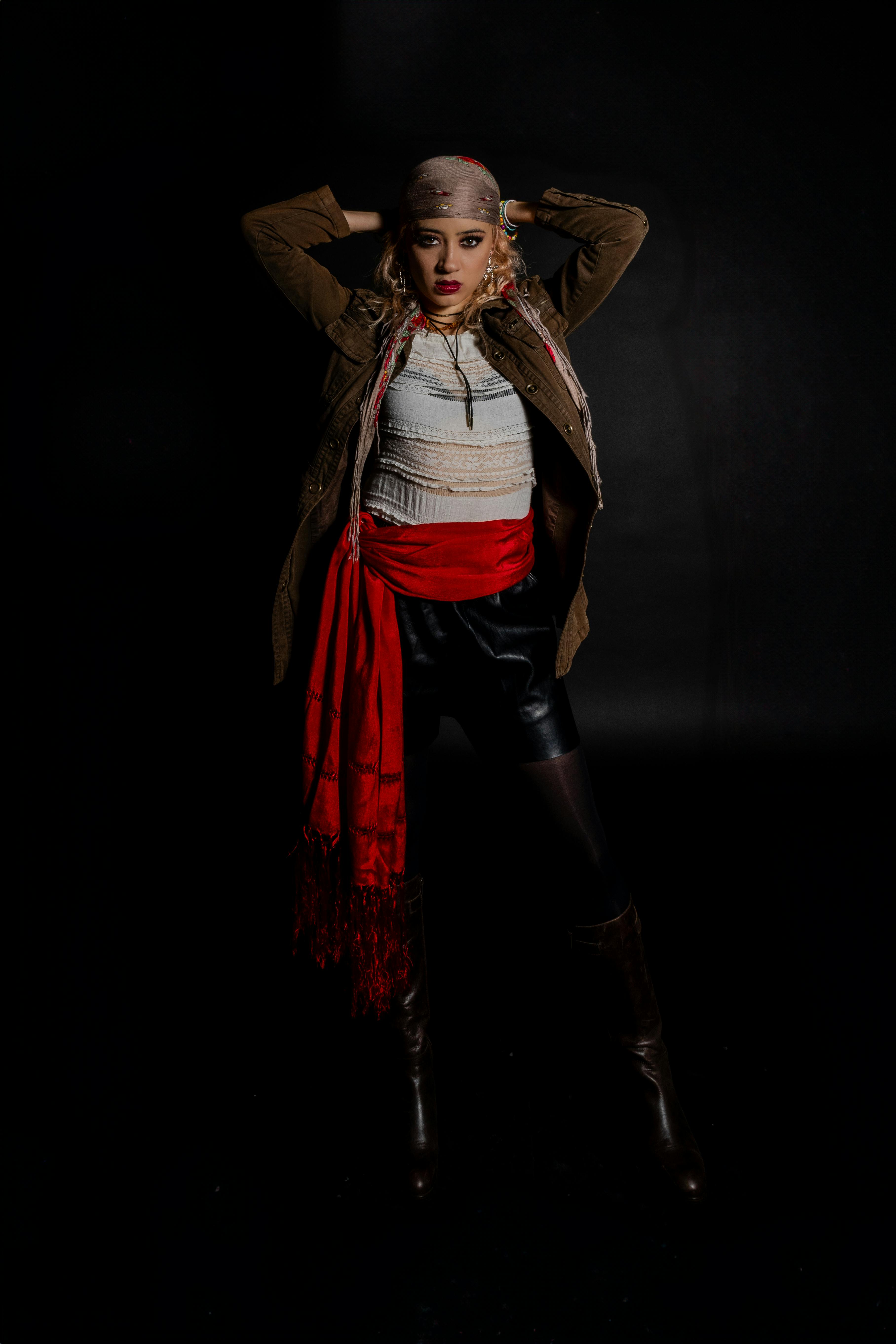 elegant woman posing in contemporary fashion