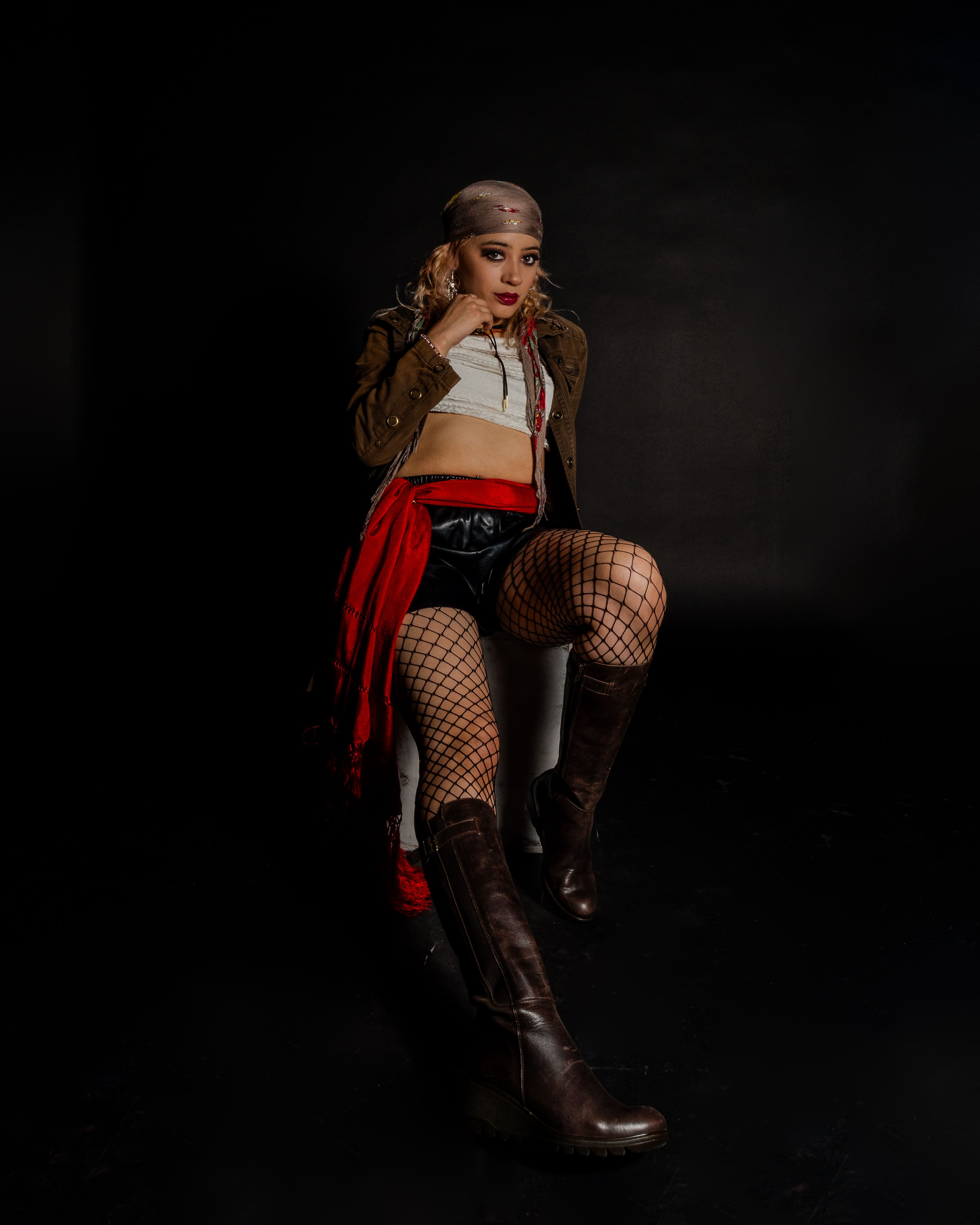 Edgy Fashion Portrait with Dark Background · Free Stock Photo