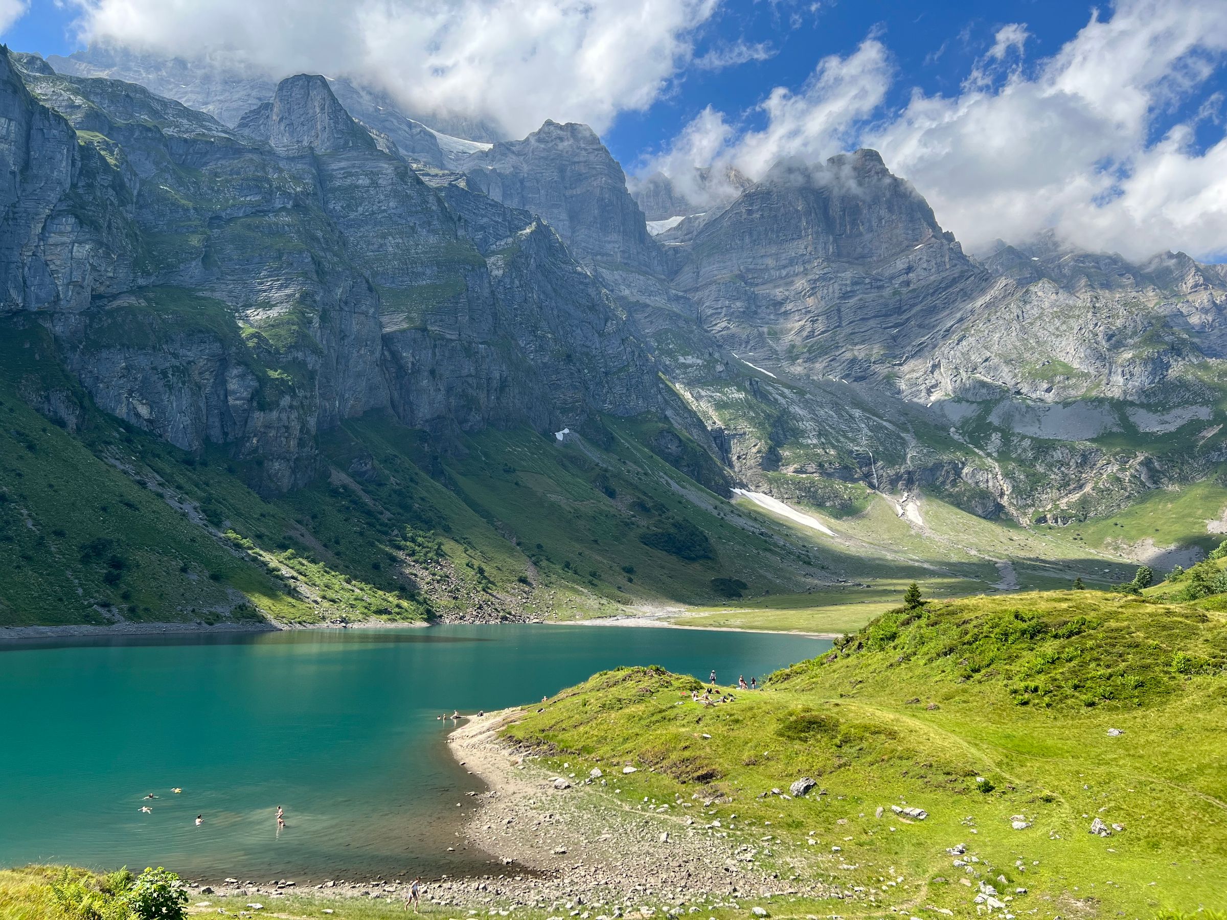 Turquoise lake in the Swiss Alps