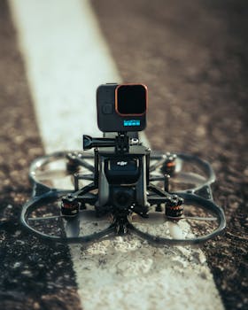 Flycam drone chuyên nghiệp được sử dụng trong chụp kỷ yếu