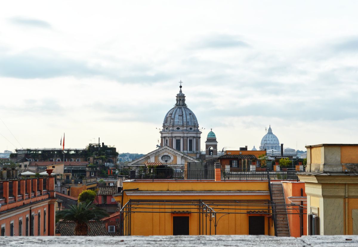 Iconic Rooftop View of Roman Architecture · Free Stock Photo
