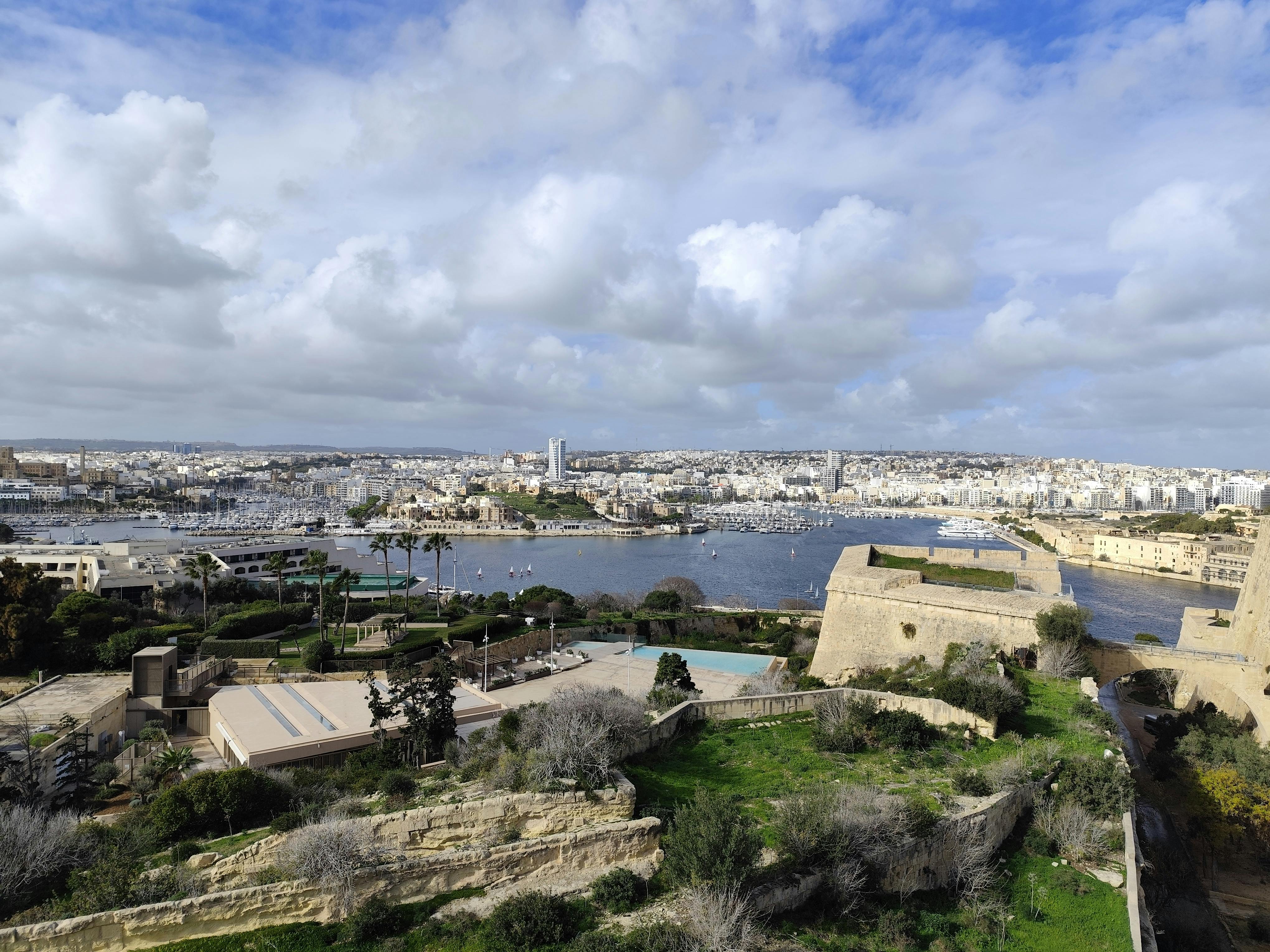 Valletta Grand Harbour aerial view Malta