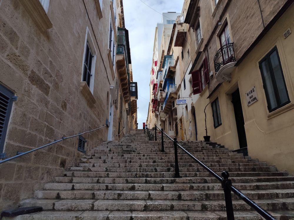 Valetta Step Historic Stone Stairway in Valletta Malta · Free Stock Photo