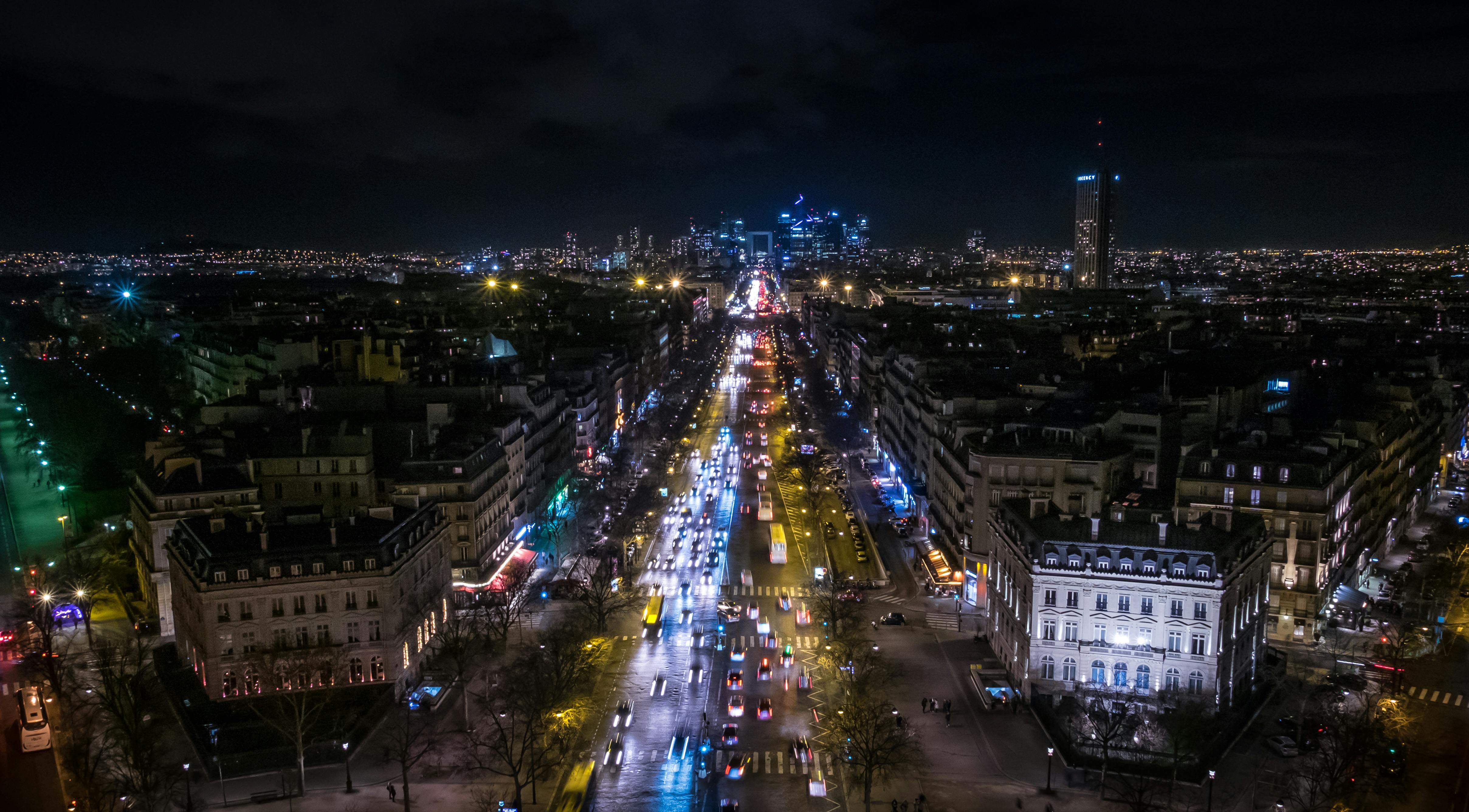 Stunning Nightscape of Paris from Above · Free Stock Photo