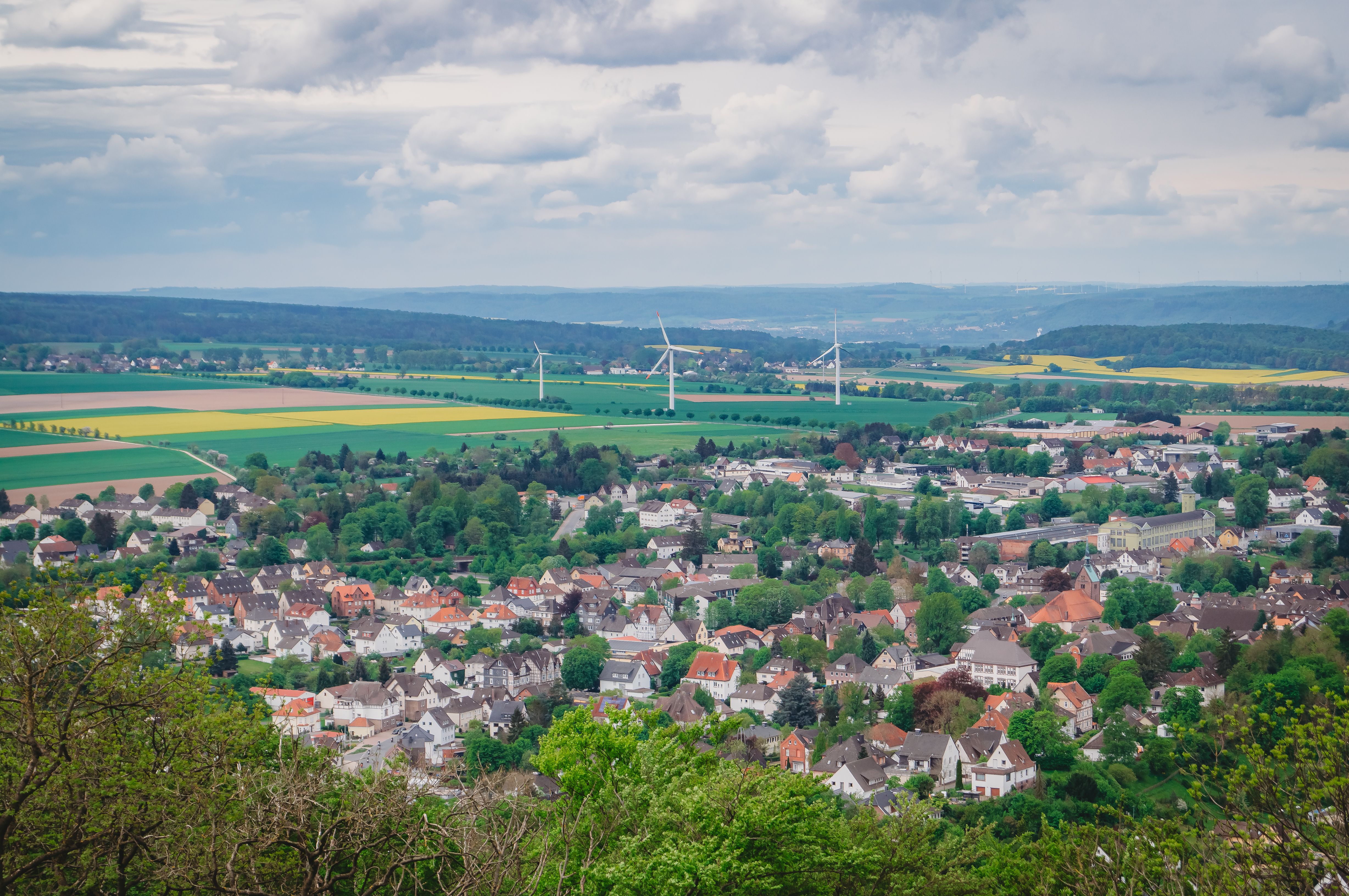 Aerial View of Stadtoldendorf in Spring, Germany · Free Stock Photo