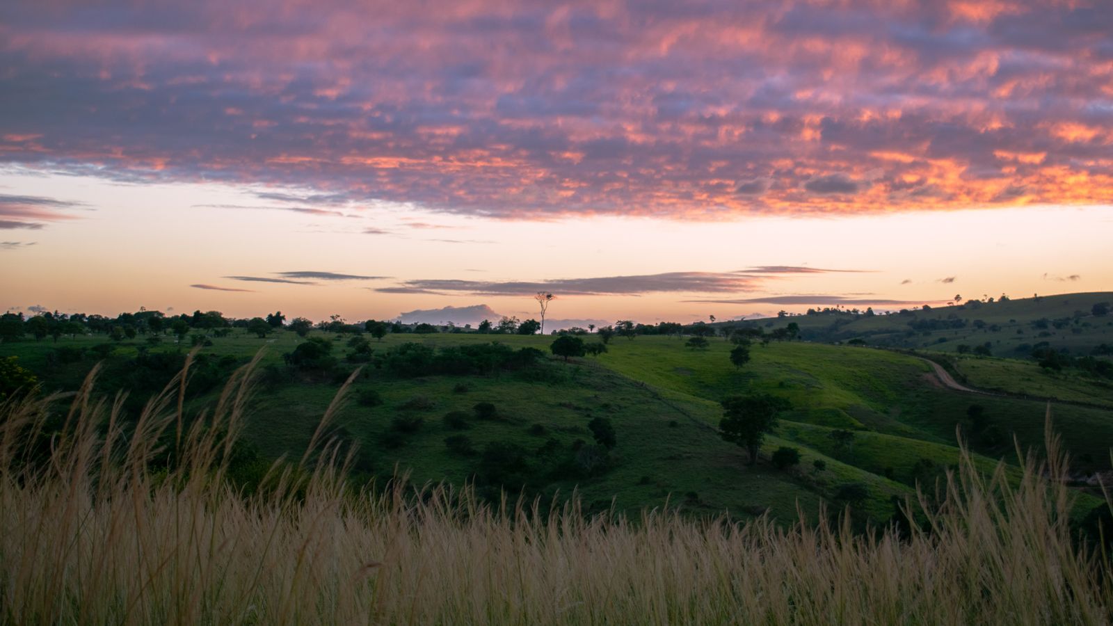 Captivating sunset over verdant hills, Malawi