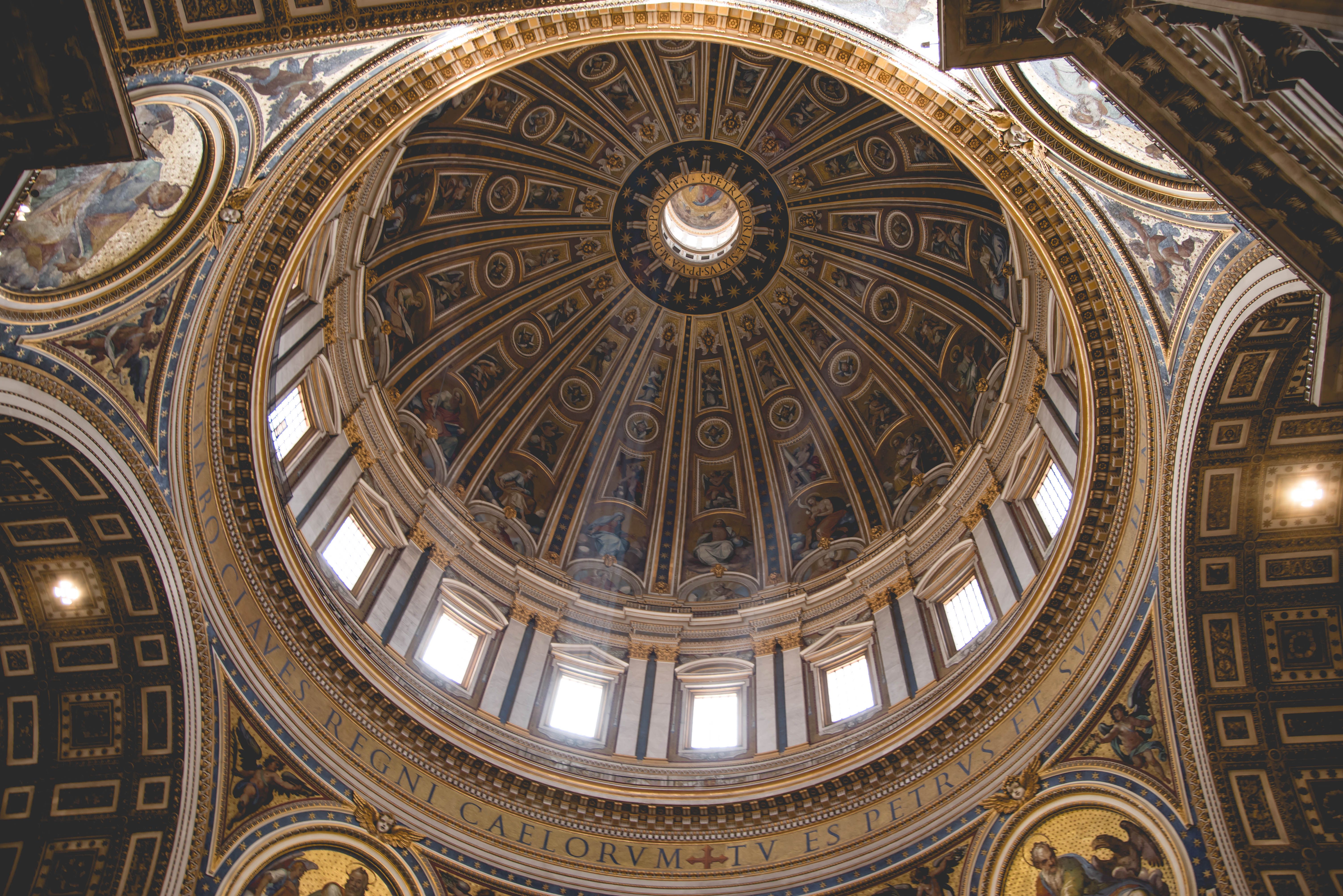 Grand interior of St. Peter's Basilica in Vatican City, a must-see on a Rome itinerary
