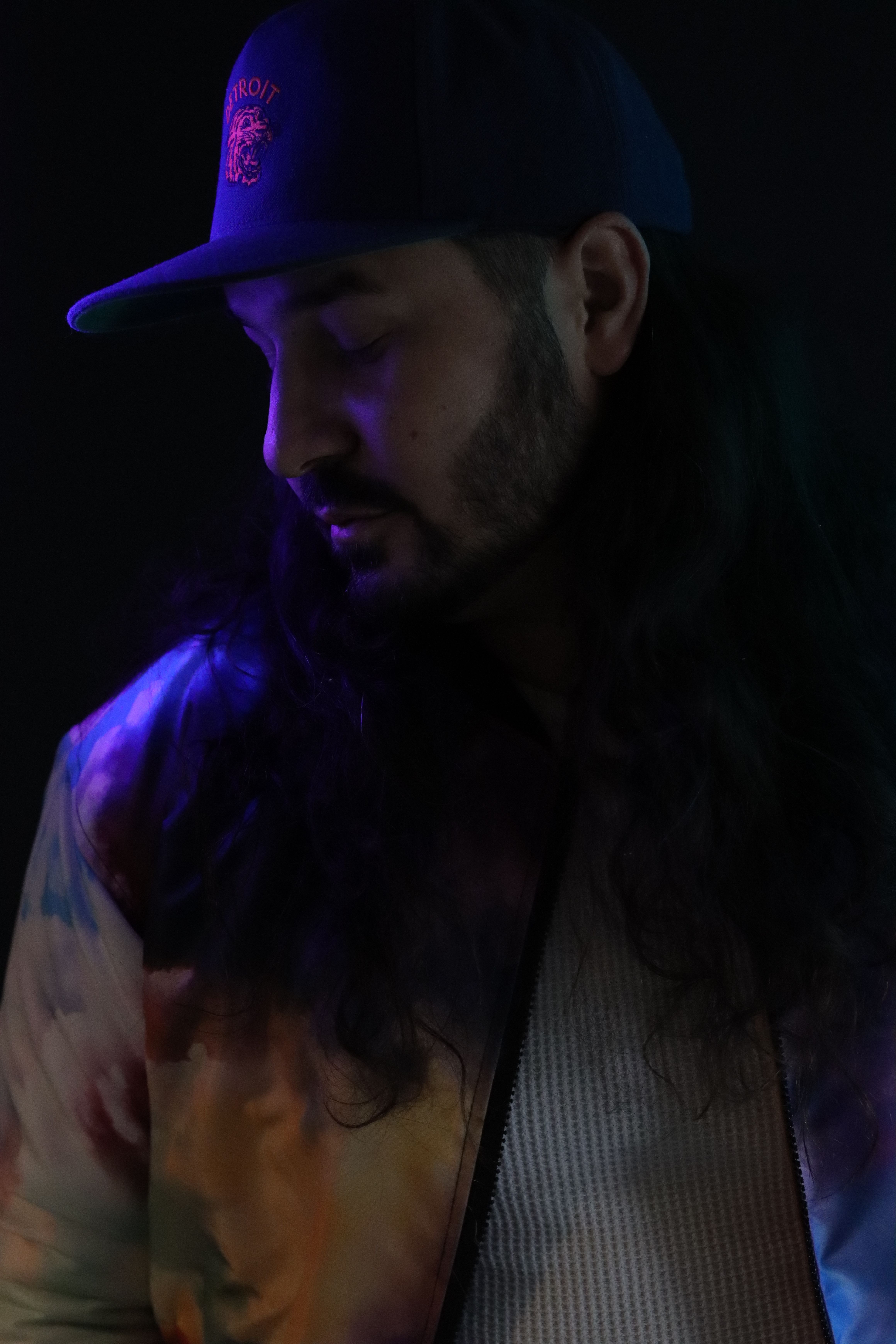 Moody portrait of an urban indie music artist