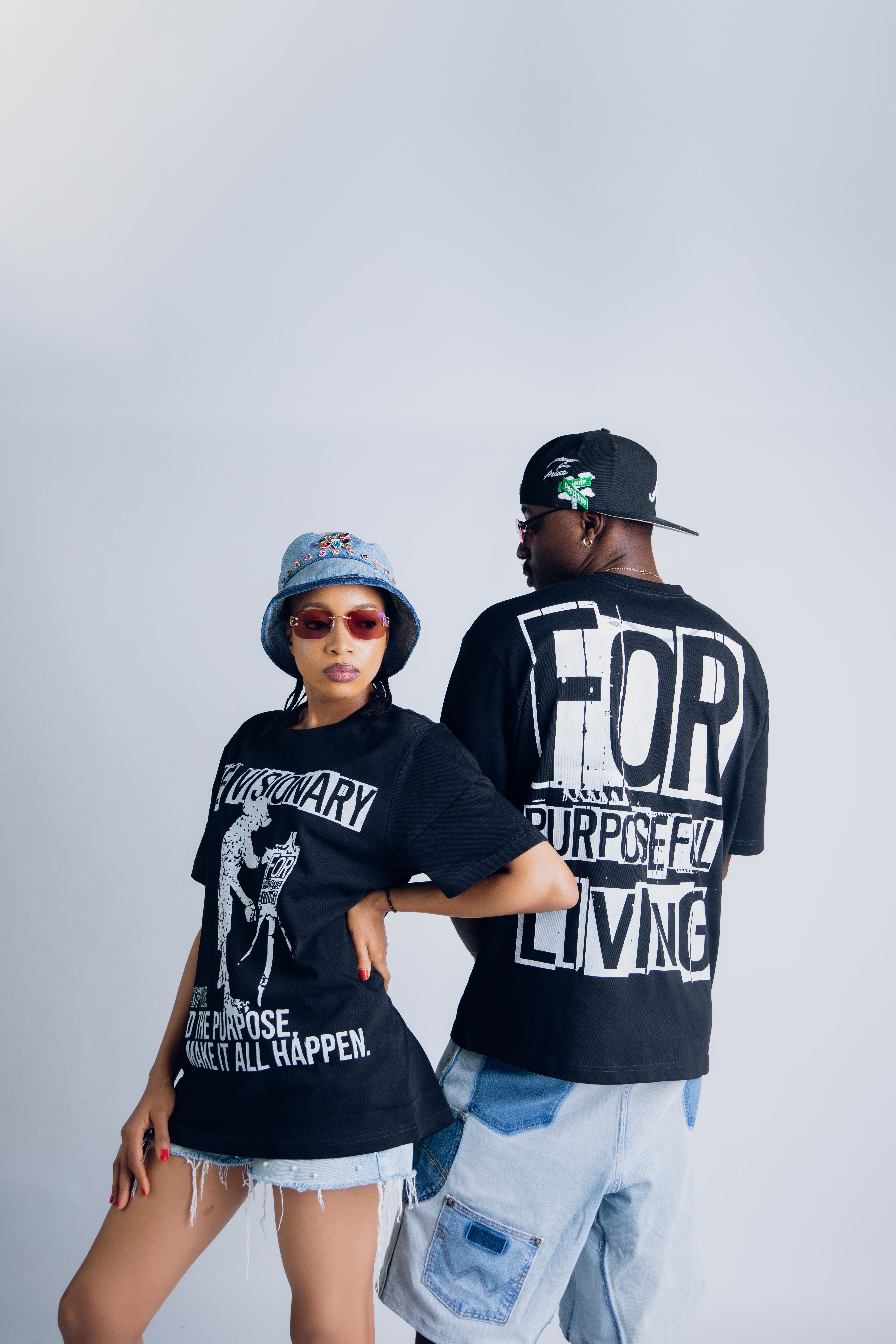 Camiseta Oversized Preta Estampada