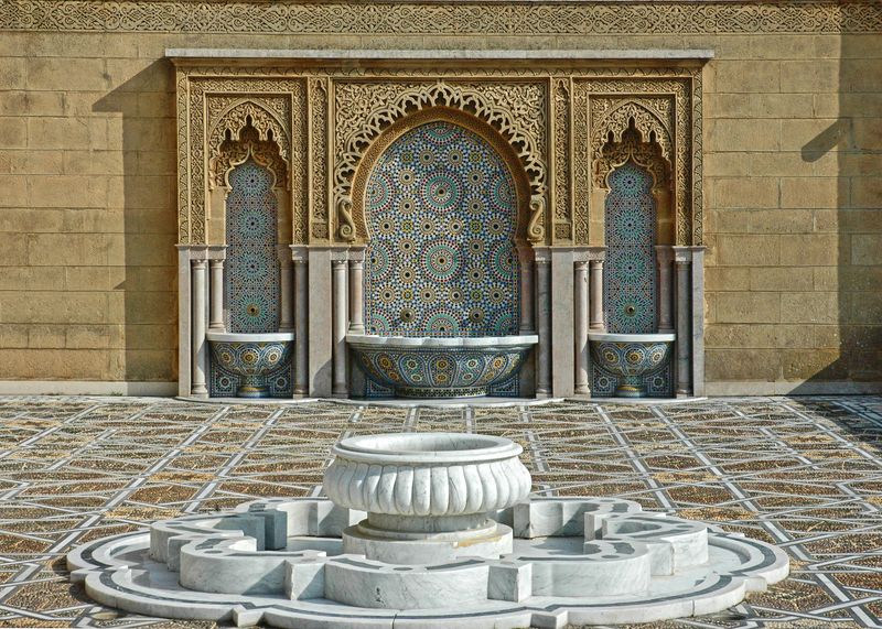 Place Hassan II Tetouan Royal Palace fountain