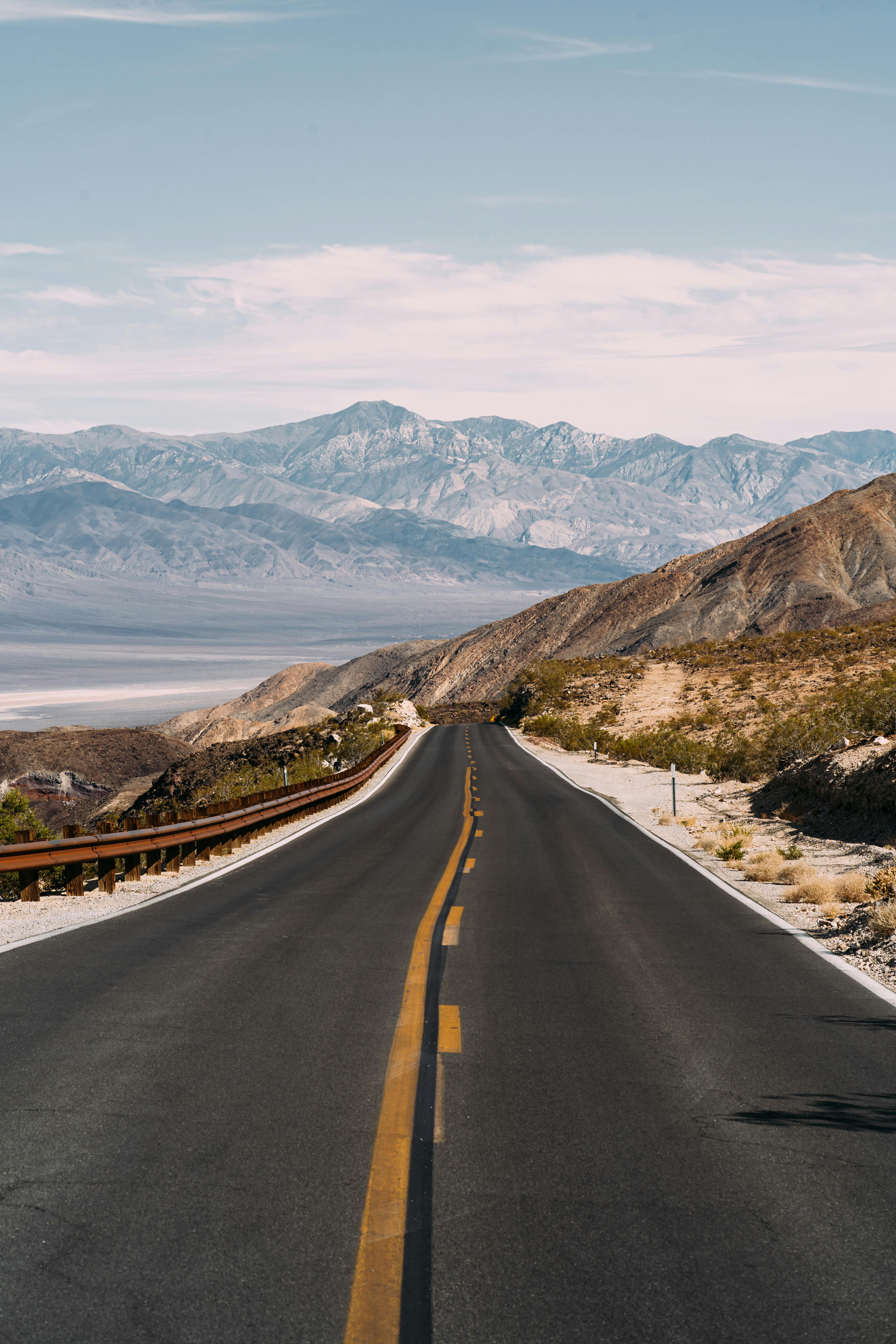 asphalt road road asphalt trees marking double continuous lines  descent relief 1080P wallpaper hdwall  Scenery wallpaper Nature  images Nature wallpaper