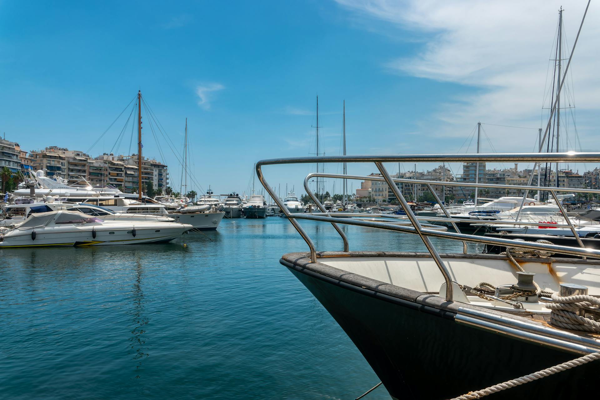 Boats in a Greek harbour