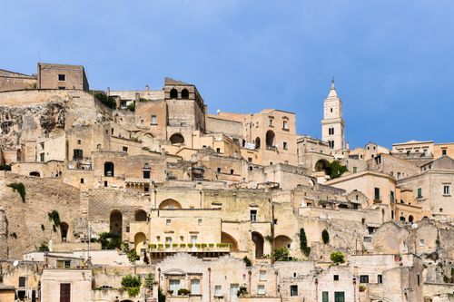 Free Explore the iconic stone architecture of Matera in Apulia, a heritage site with ancient charm. Stock Photo