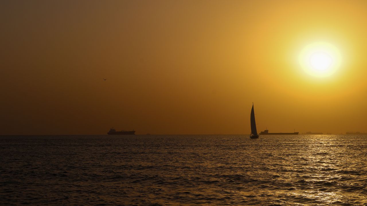 Sailboat at sunset