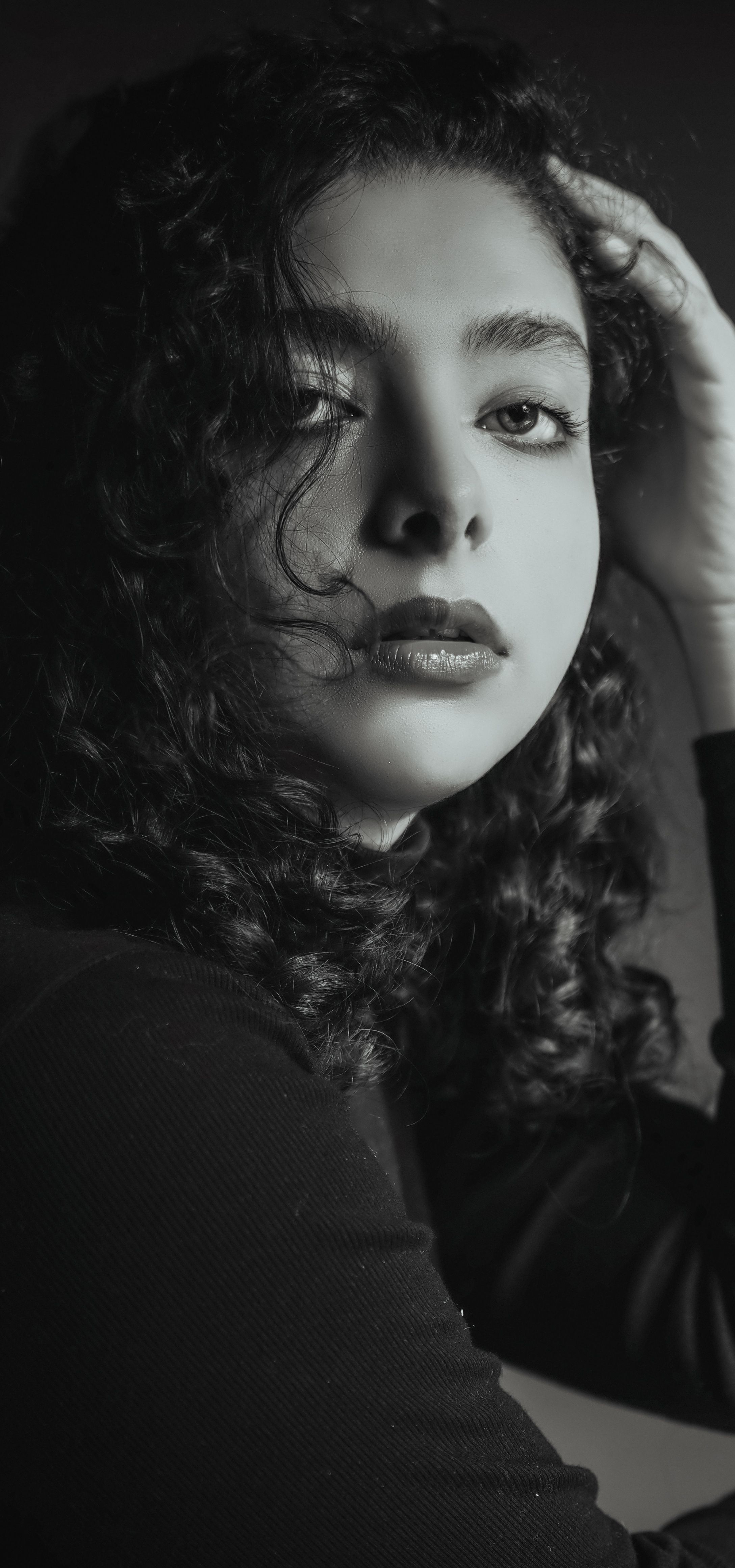Black and White Portrait of a Young Woman · Free Stock Photo