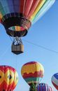 Low Angle Shot Of A Colorful Hot Air Balloons Floating