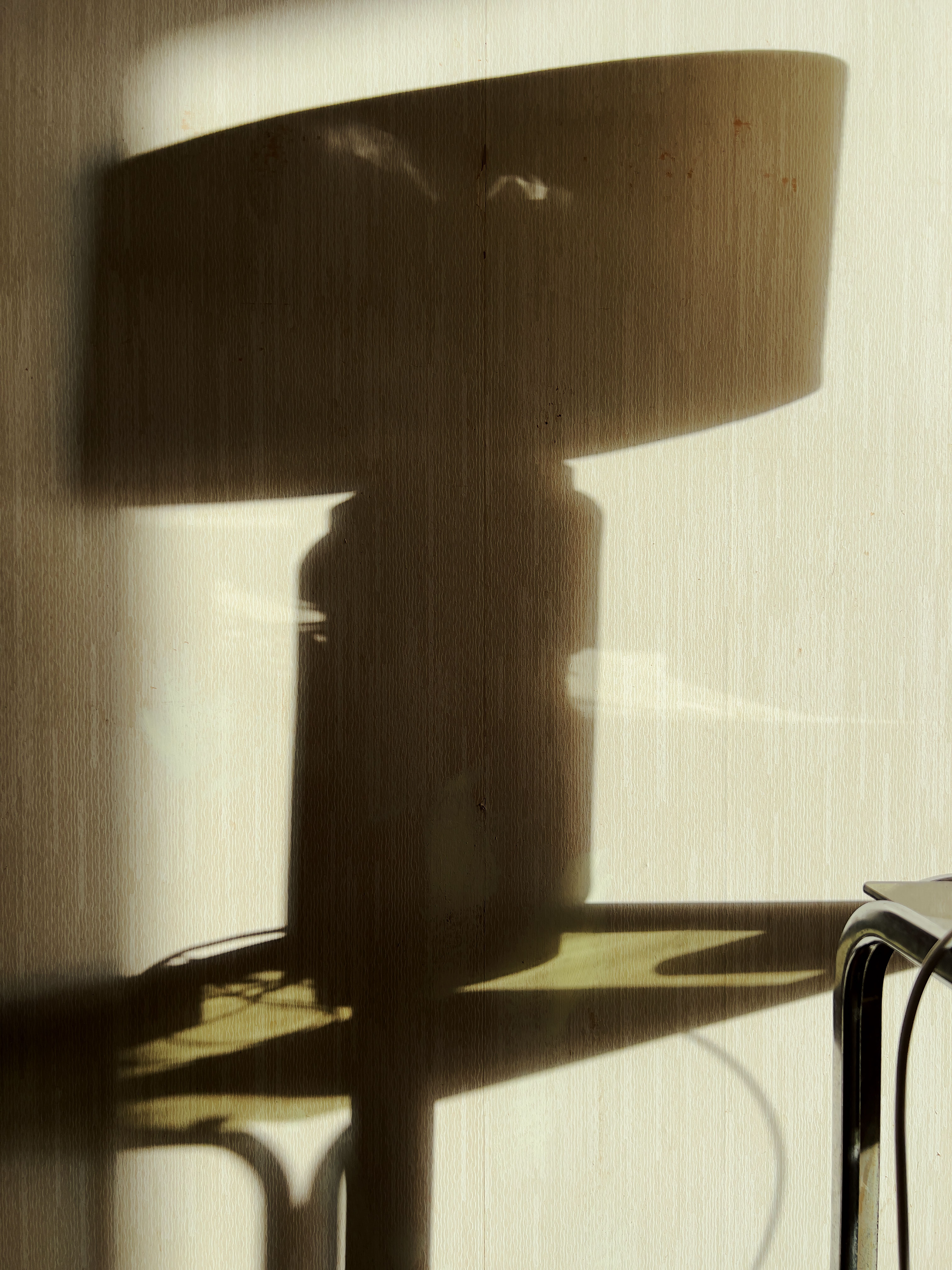 Abstract Shadow of Table Lamp on Wall · Free Stock Photo