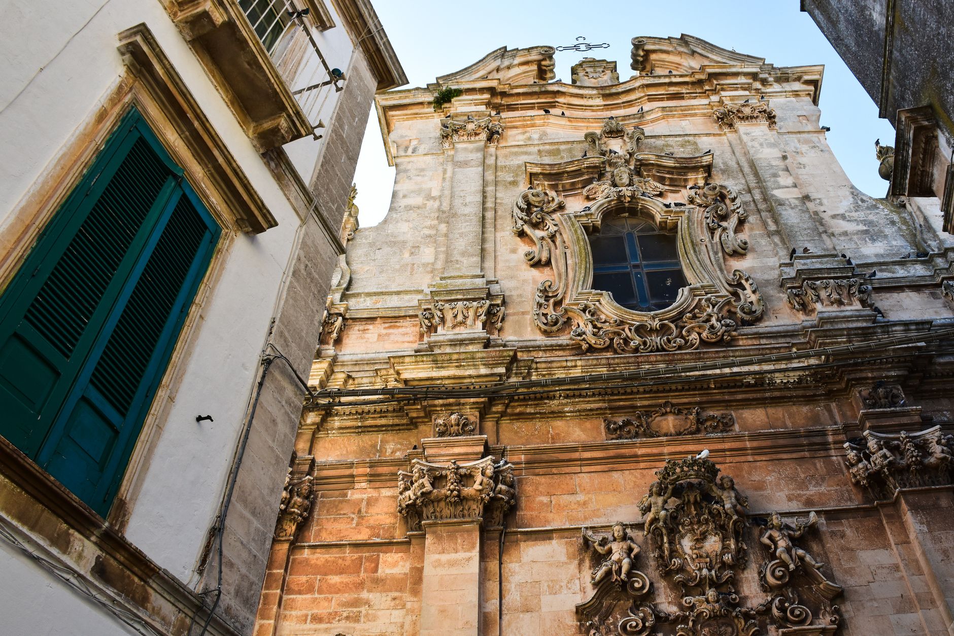 Ornate Baroque facade of the Basilica di Santa Croce, Lecce, Puglia