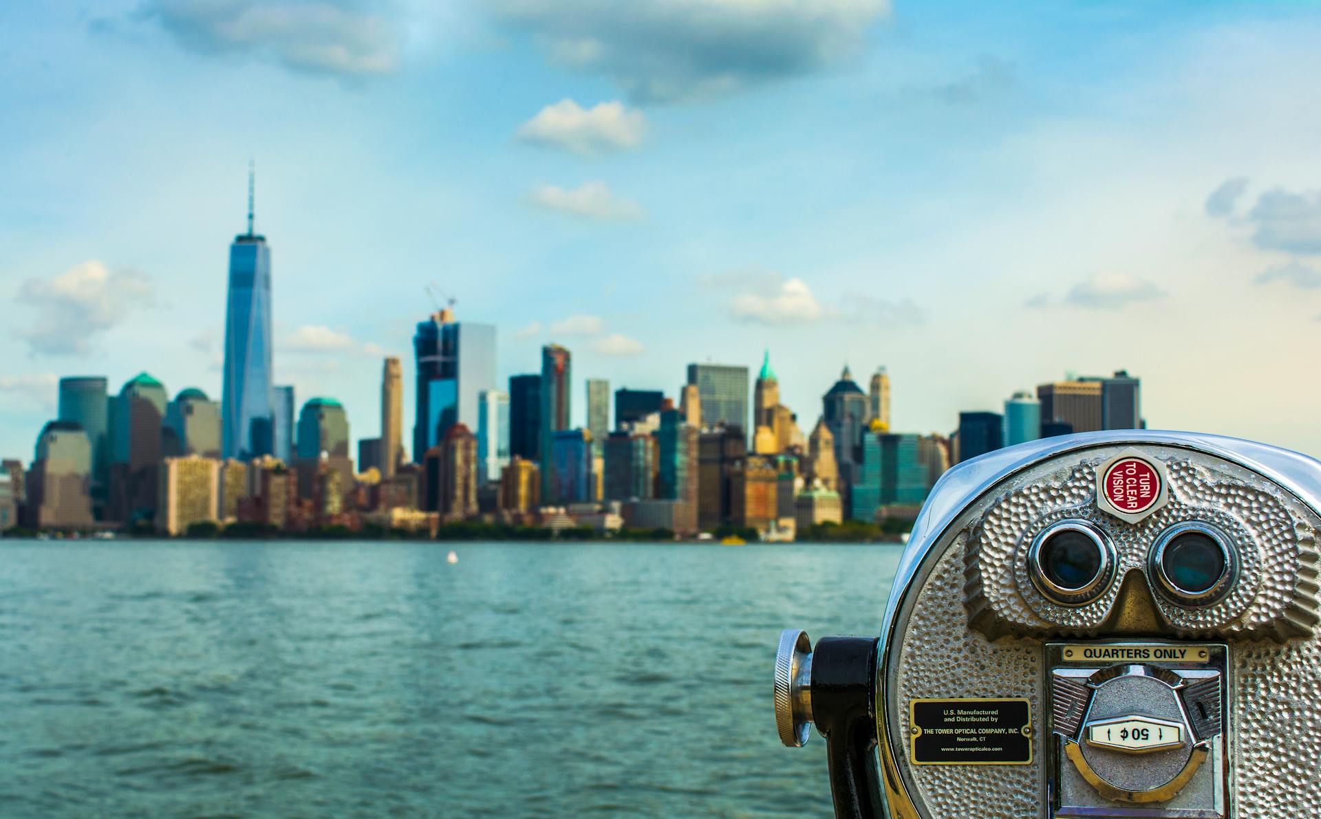 Coin-operated Binoculars With View of New York City