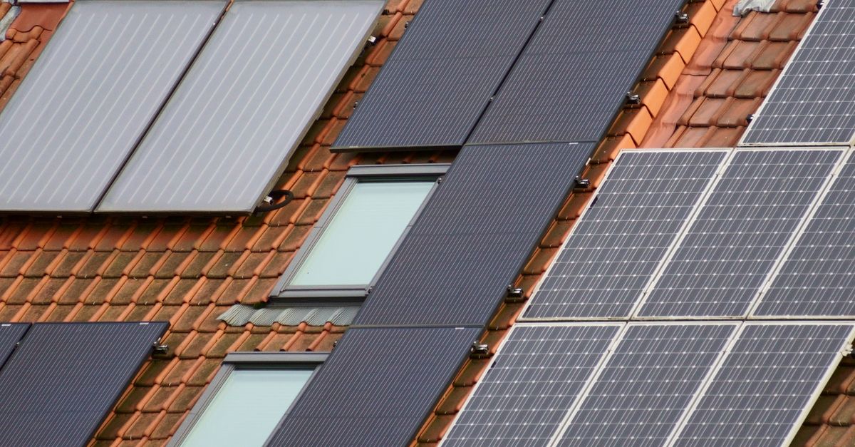 Solaranlage auf einem Ziegeldach